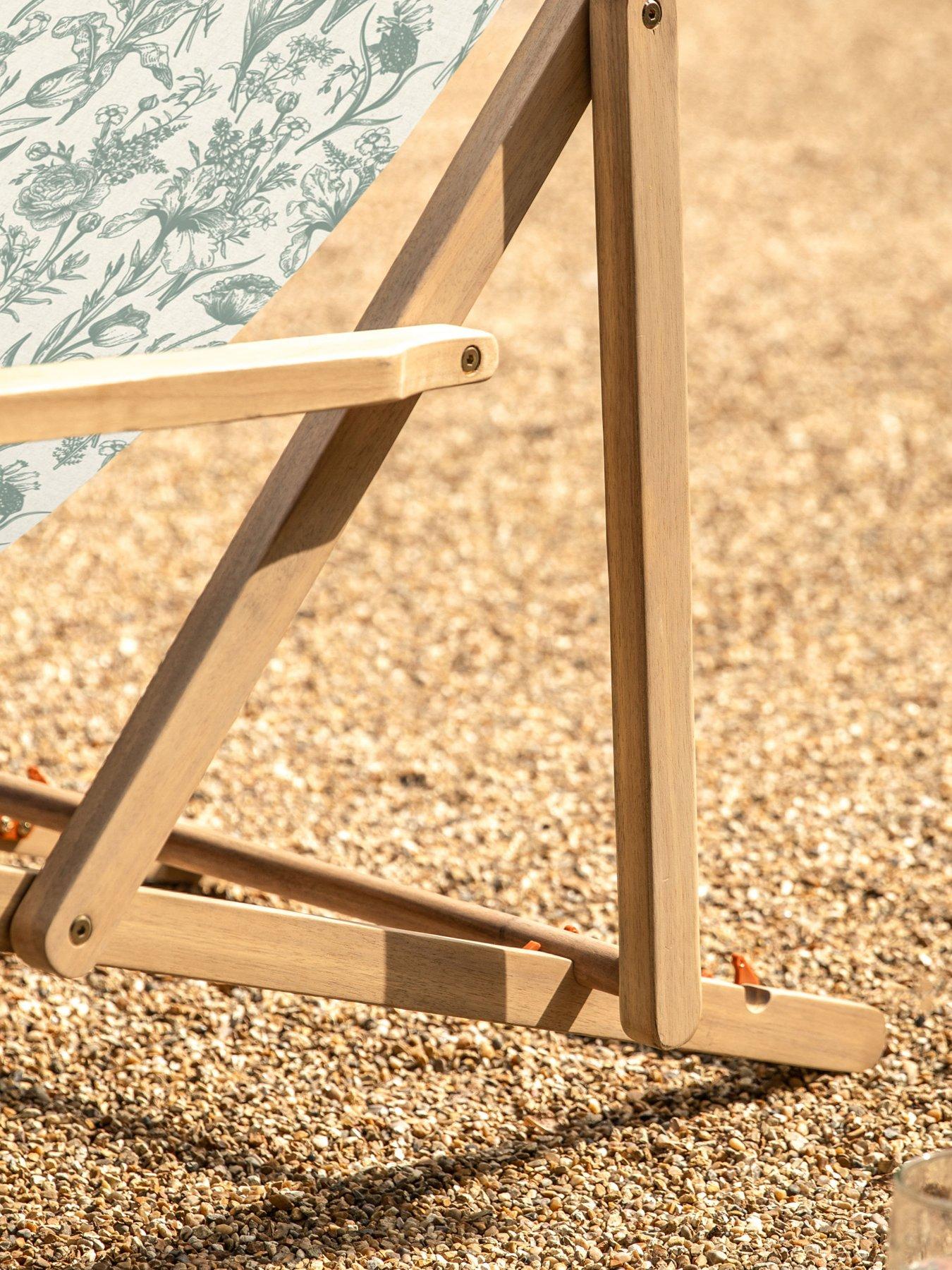 Image 5 of 5 of Gallery Direct Creta Deck Chair -&nbsp;Verde Flora