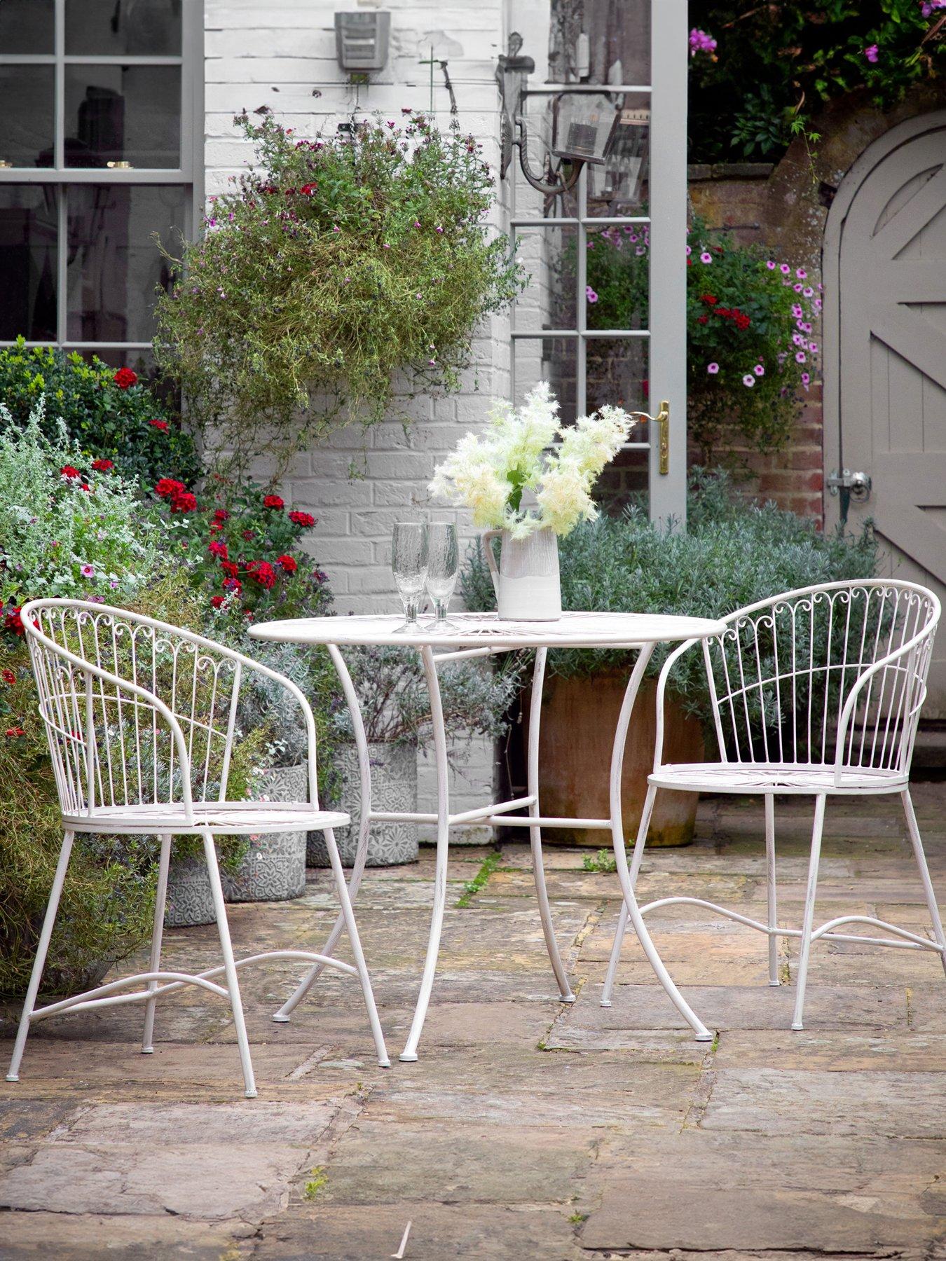 Product photograph of Gallery Siracusa 2 Seater Bistro Set Vanilla from very.co.uk