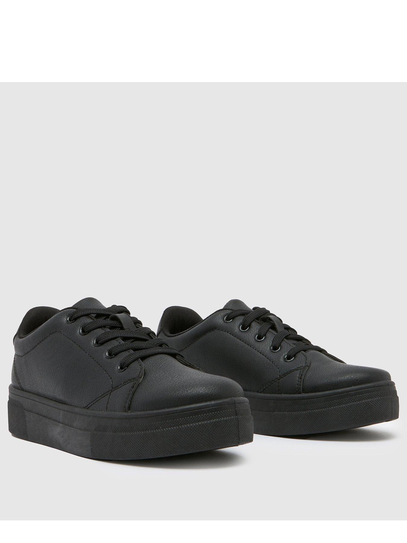 Marcella Platform Lace Up Trainer Black