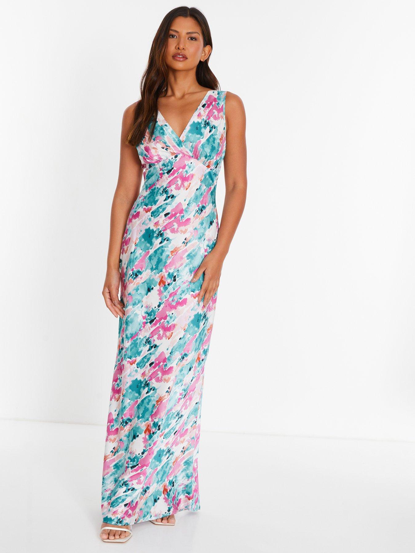 blue luau dress Hawaiian Maxi Muumuu Dress Niihau Teal / XS