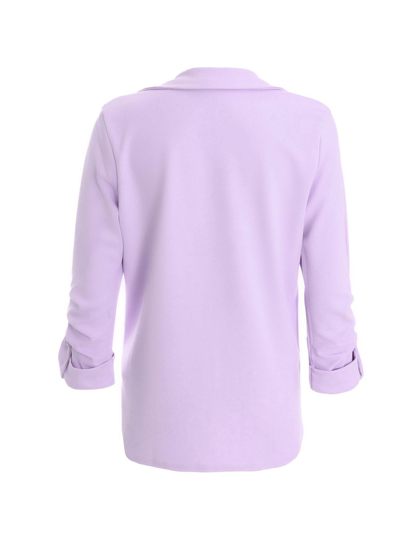 Quiz Lilac Ruched Sleeve Tailored Blazer | Very.co.uk