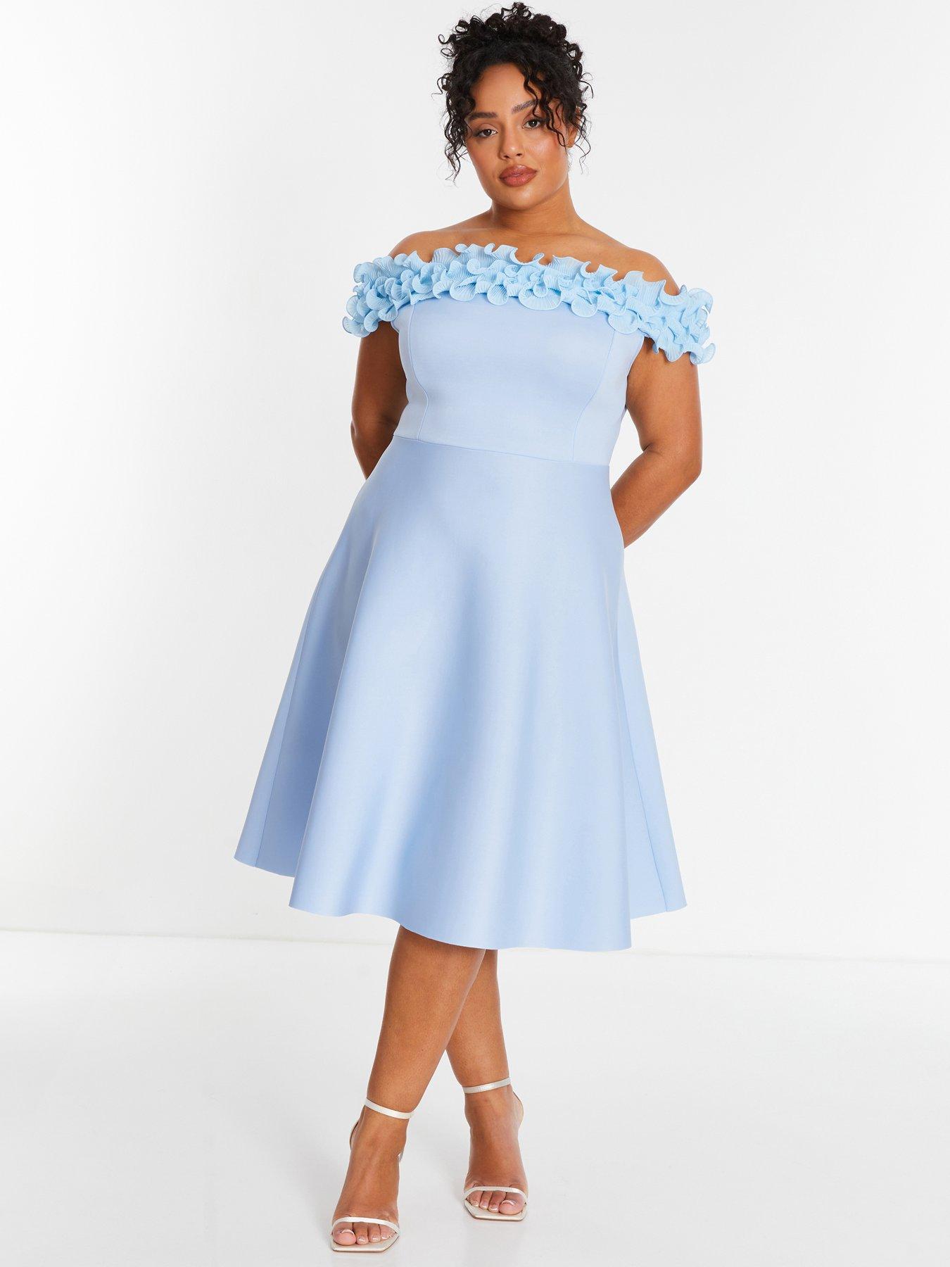 blue skater midi dress Lanie Skater Floral Cotton Midi Dress main image 0