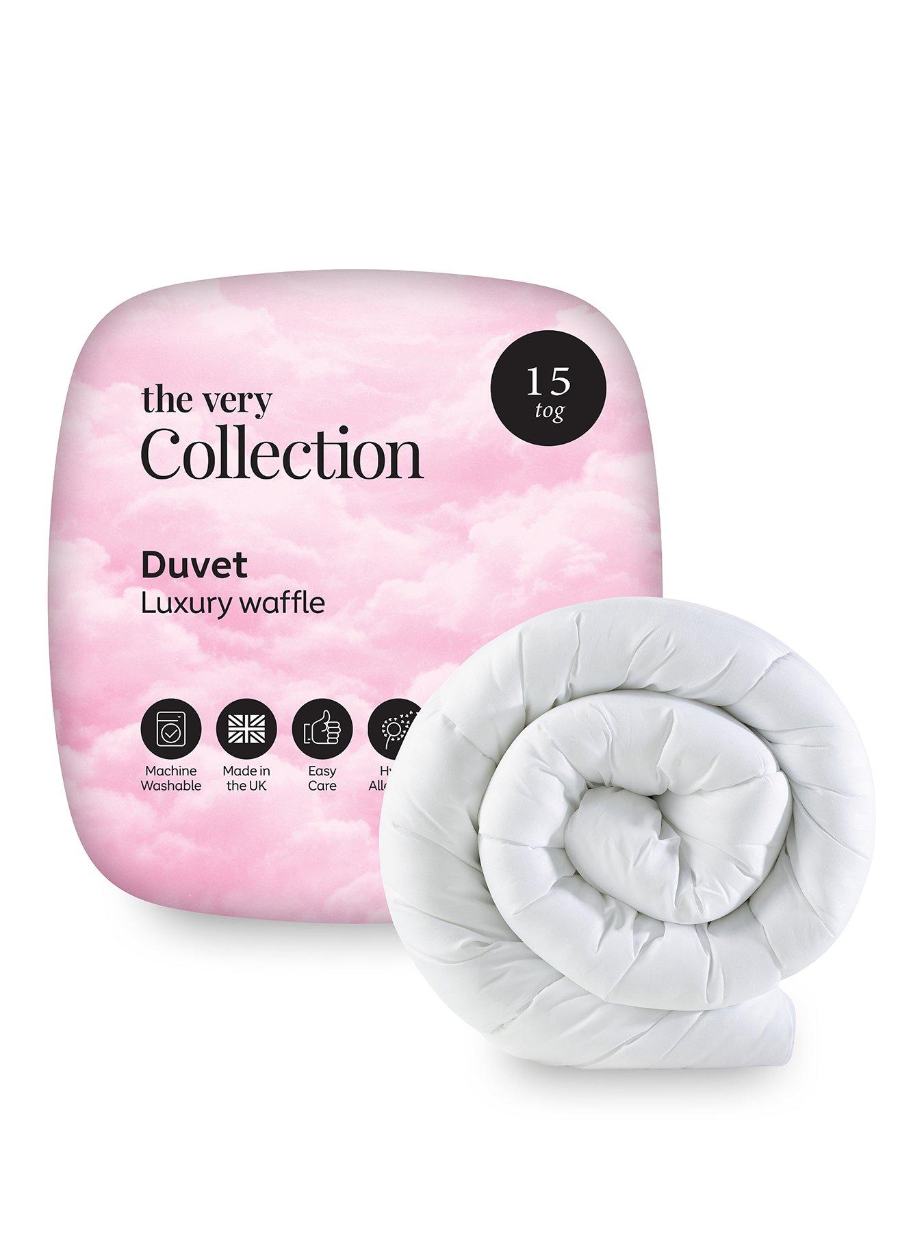 The Very Collection Soft Touch Waffle 15 Tog Duvet- King - White