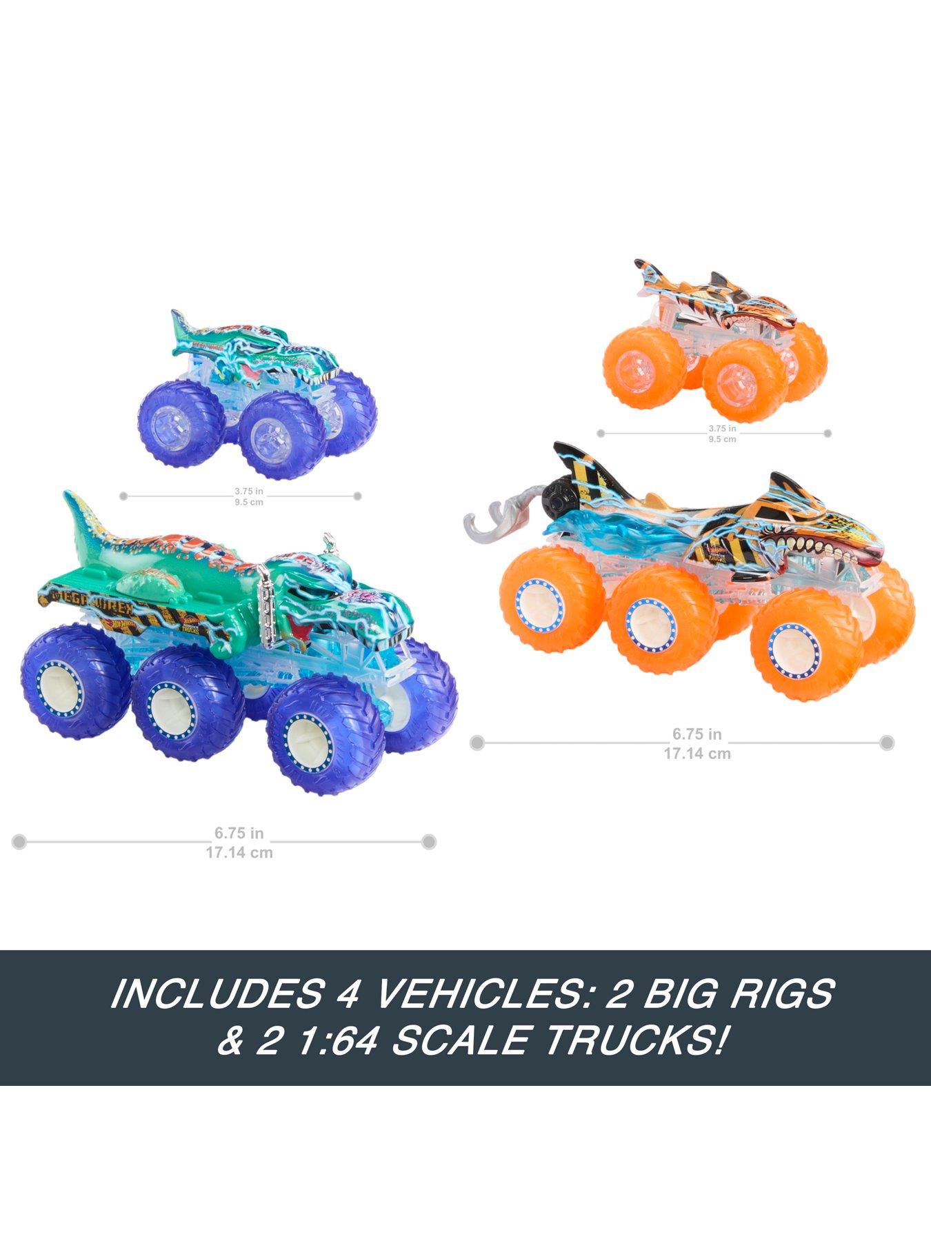 Image 5 of 6 of Hot Wheels Monster Trucks 1:64 Power Smashers Truck &amp; Big Rig Multipack