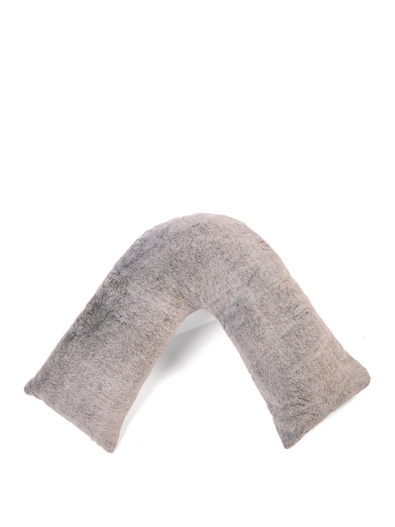 Image 2 of 4 of Very Home Luxury Faux Fur V-Shaped Pillow
