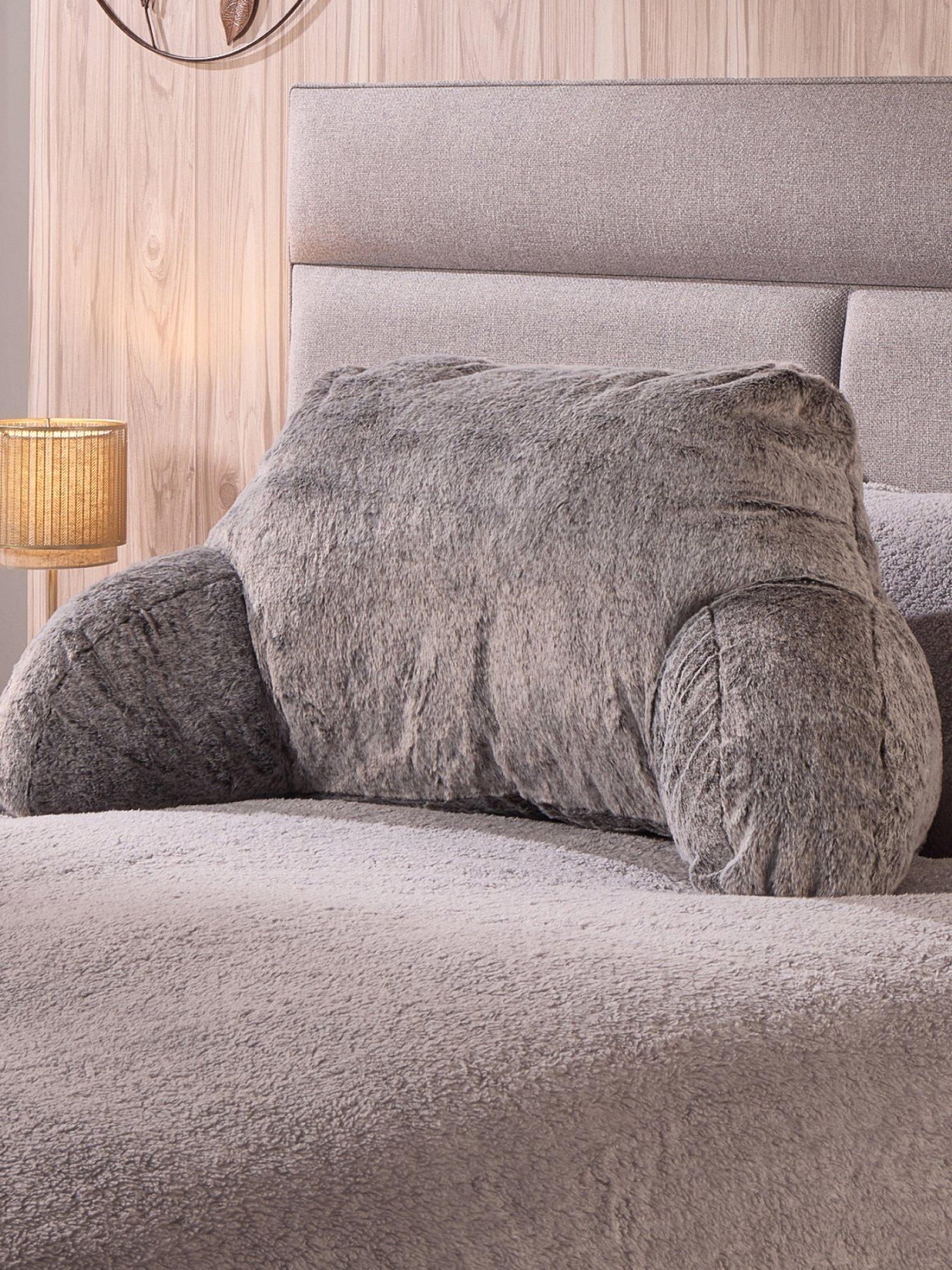 Very Home Faux Fur Cuddle Cushion - Grey