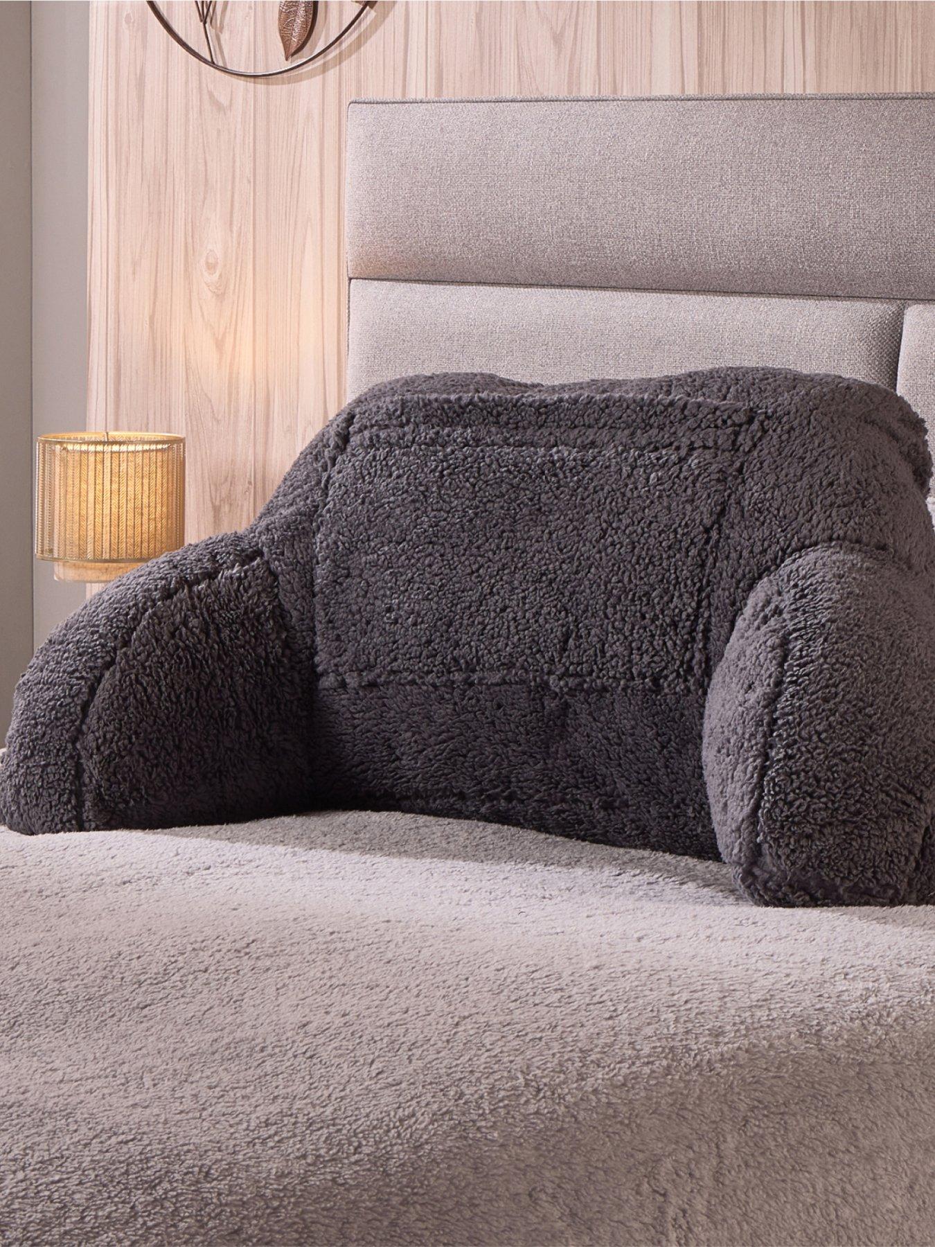 Very Home Heated Teddy Cuddle Cushion - Charcoal