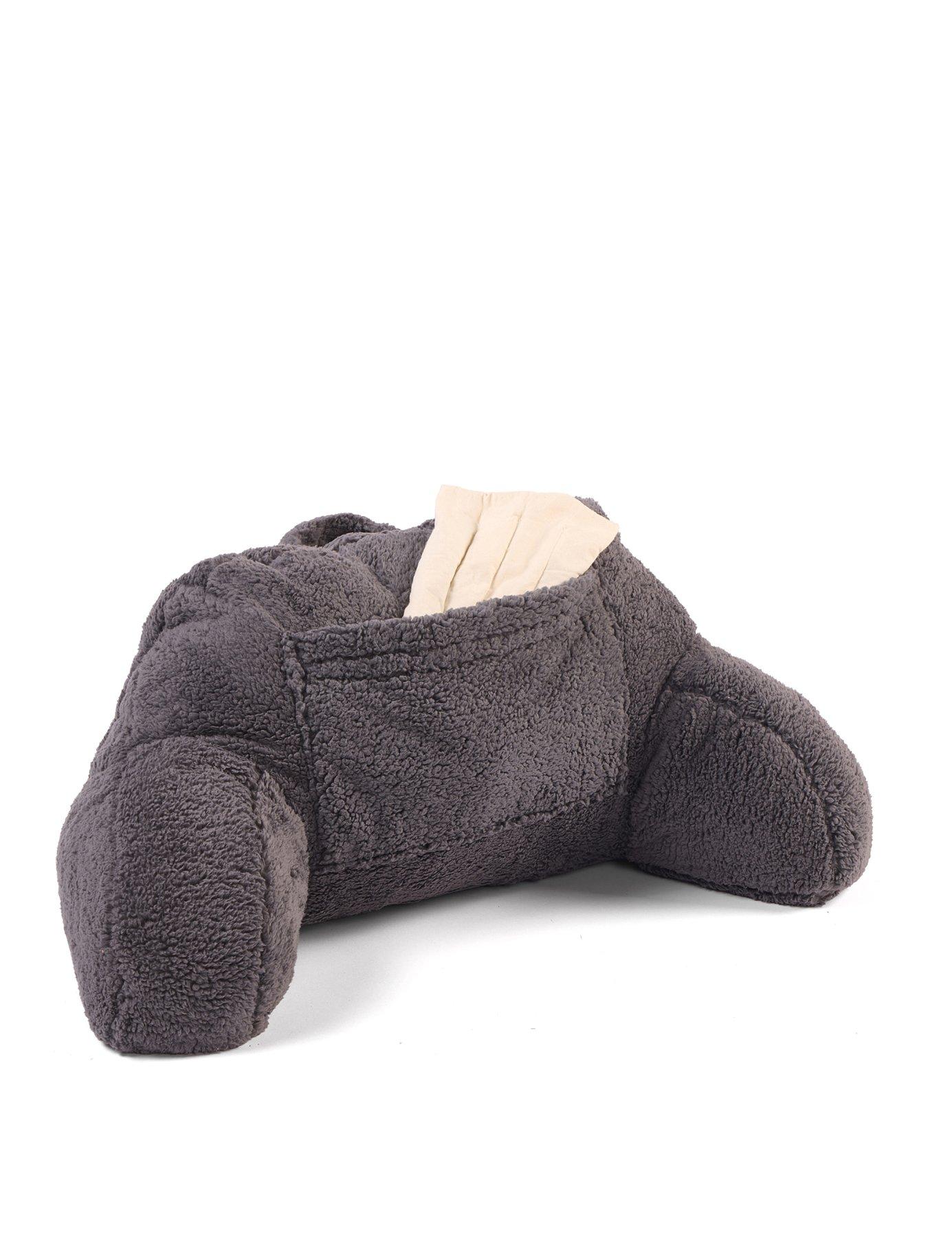 Image 2 of 3 of Very Home Heated Teddy Cuddle Cushion - Charcoal
