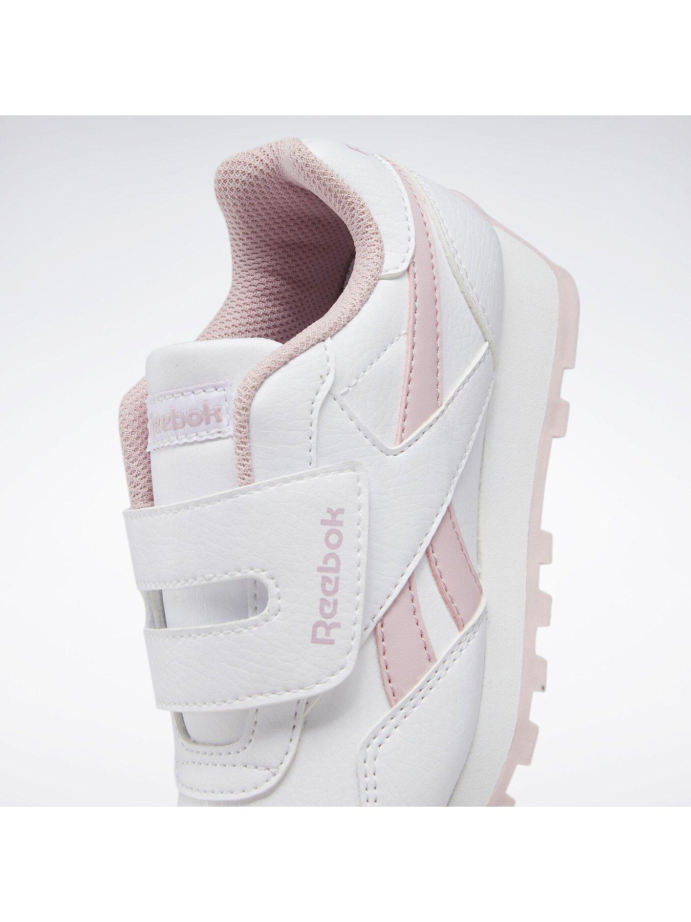 Reebok Girls Royal Rewind Run Alternative Fastening Trainers White pink Very