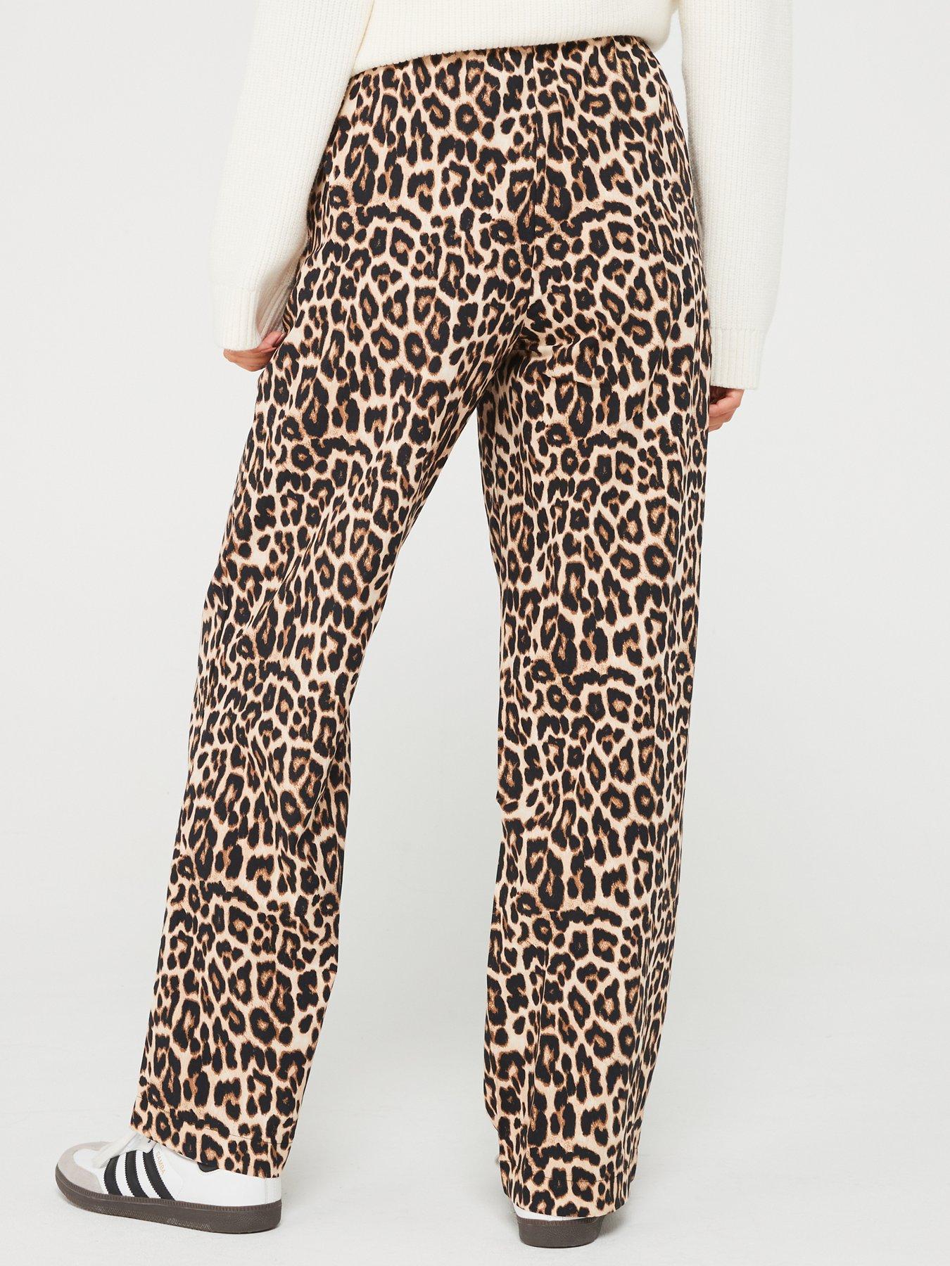 Image 2 of 5 of Only Leopard Print Woven Pant - Black