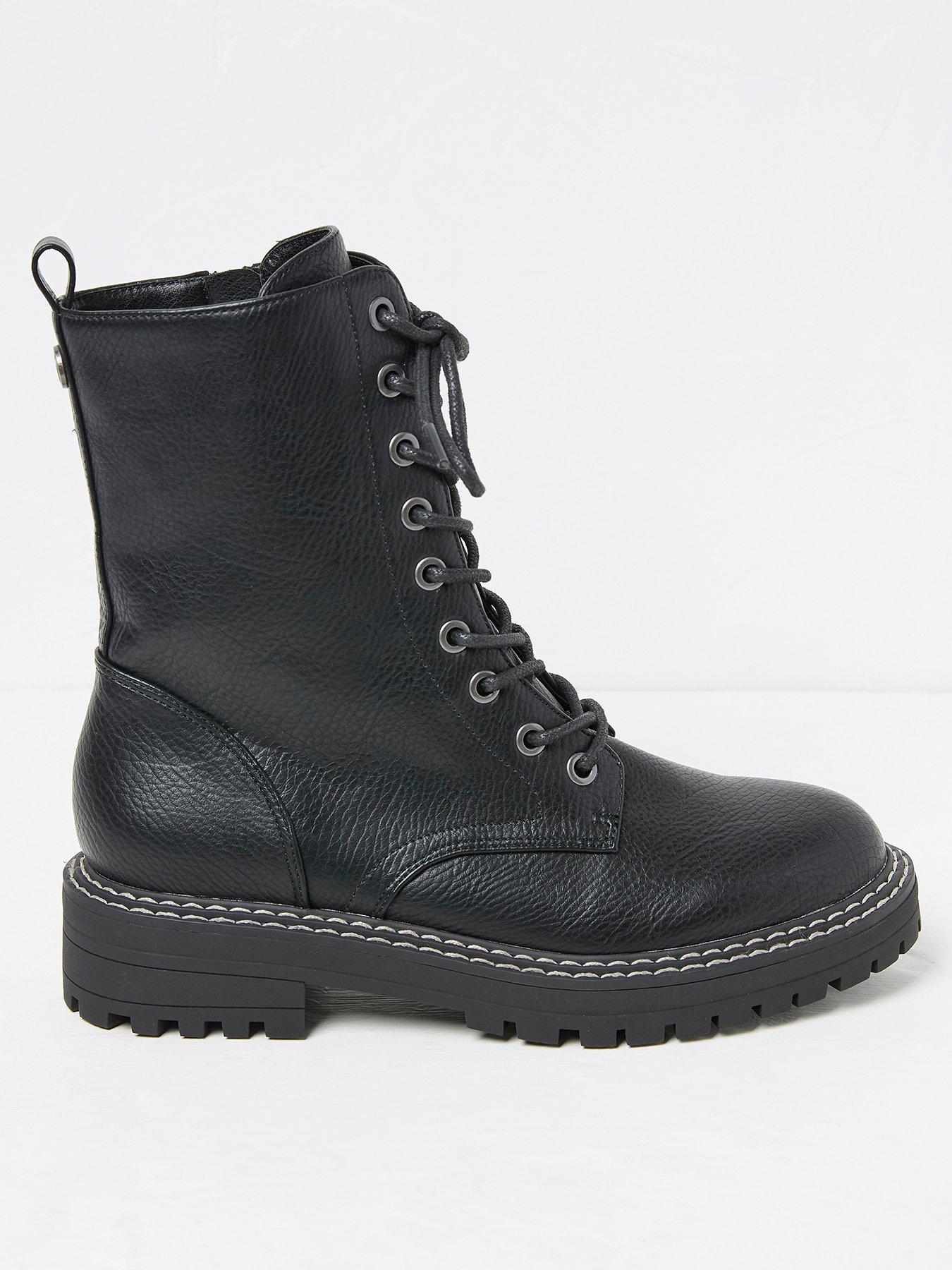 Fat face black ankle boots hotsell