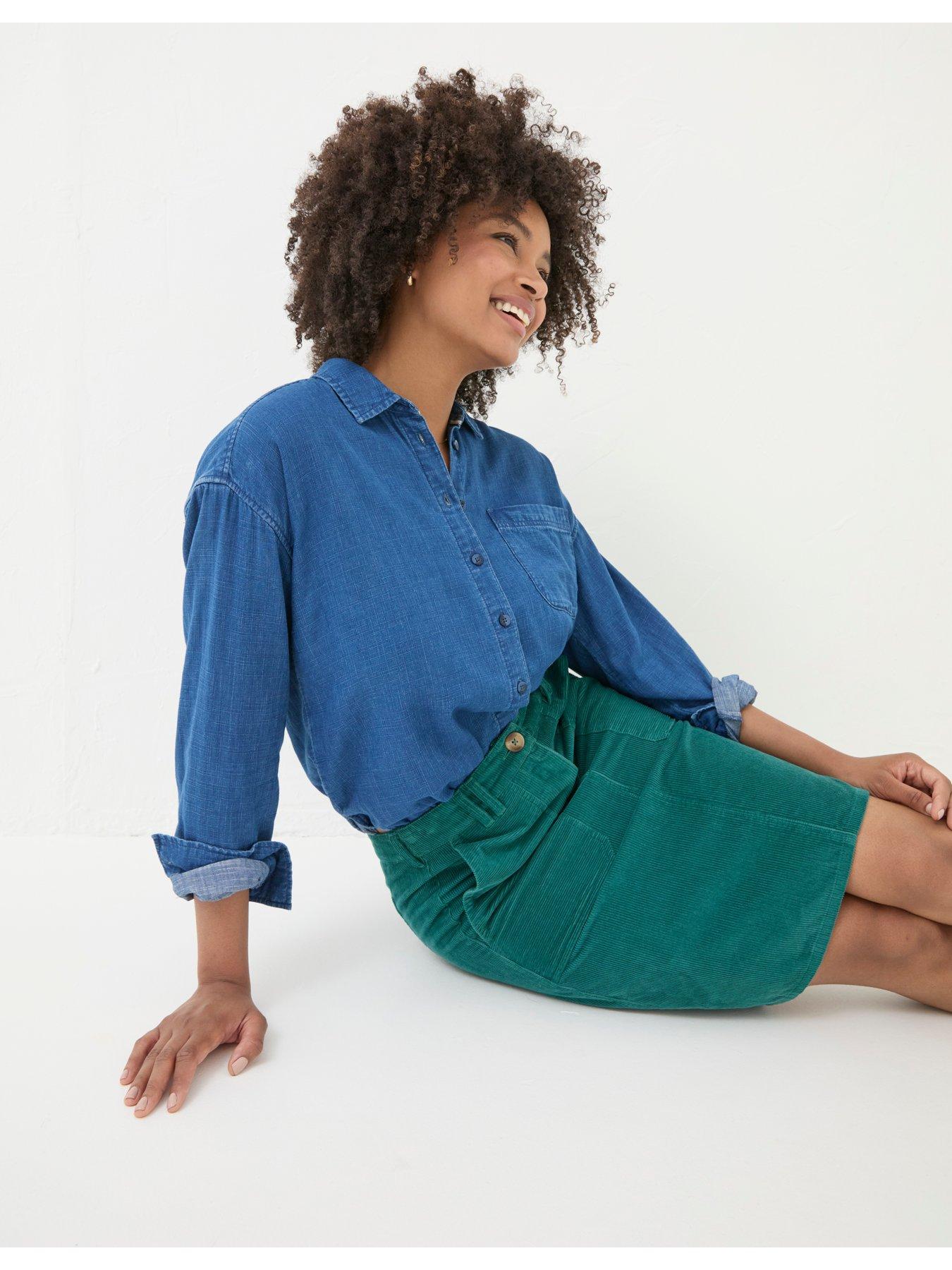Navy cord skirt fat face sale