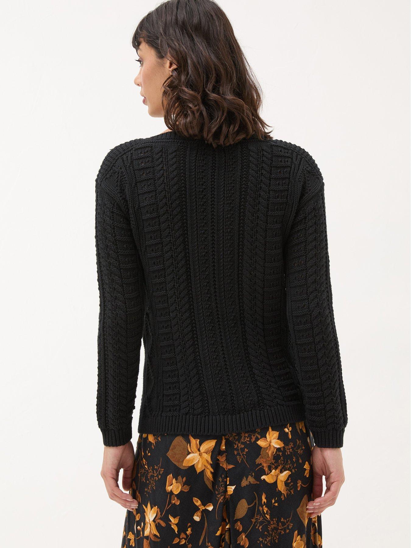 Image 2 of 4 of FatFace Damson Beaded Jumper - Black