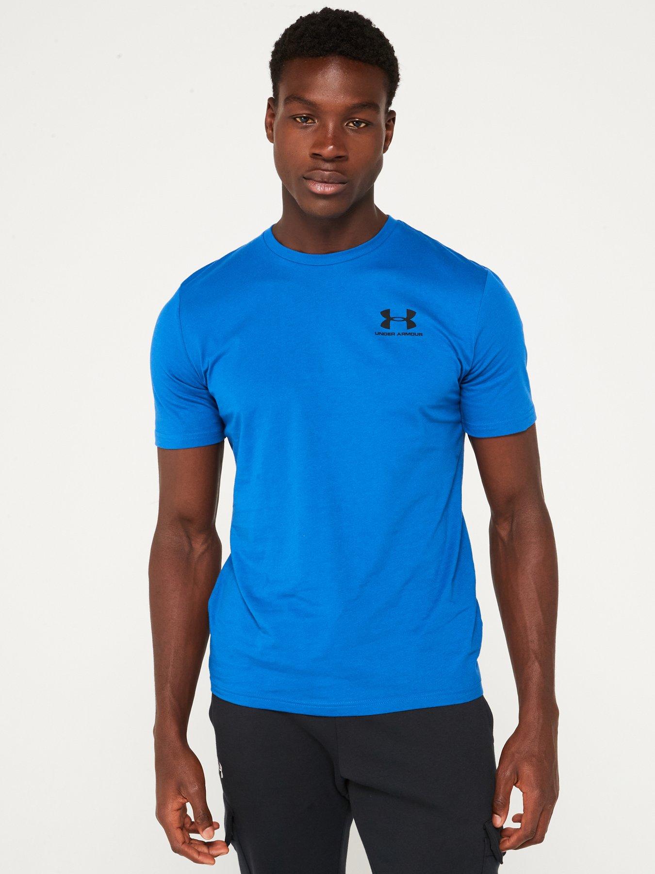 Image 1 of 5 of UNDER ARMOUR Men's Training Sportstyle Left Chest Logo T-Shirt - Blue