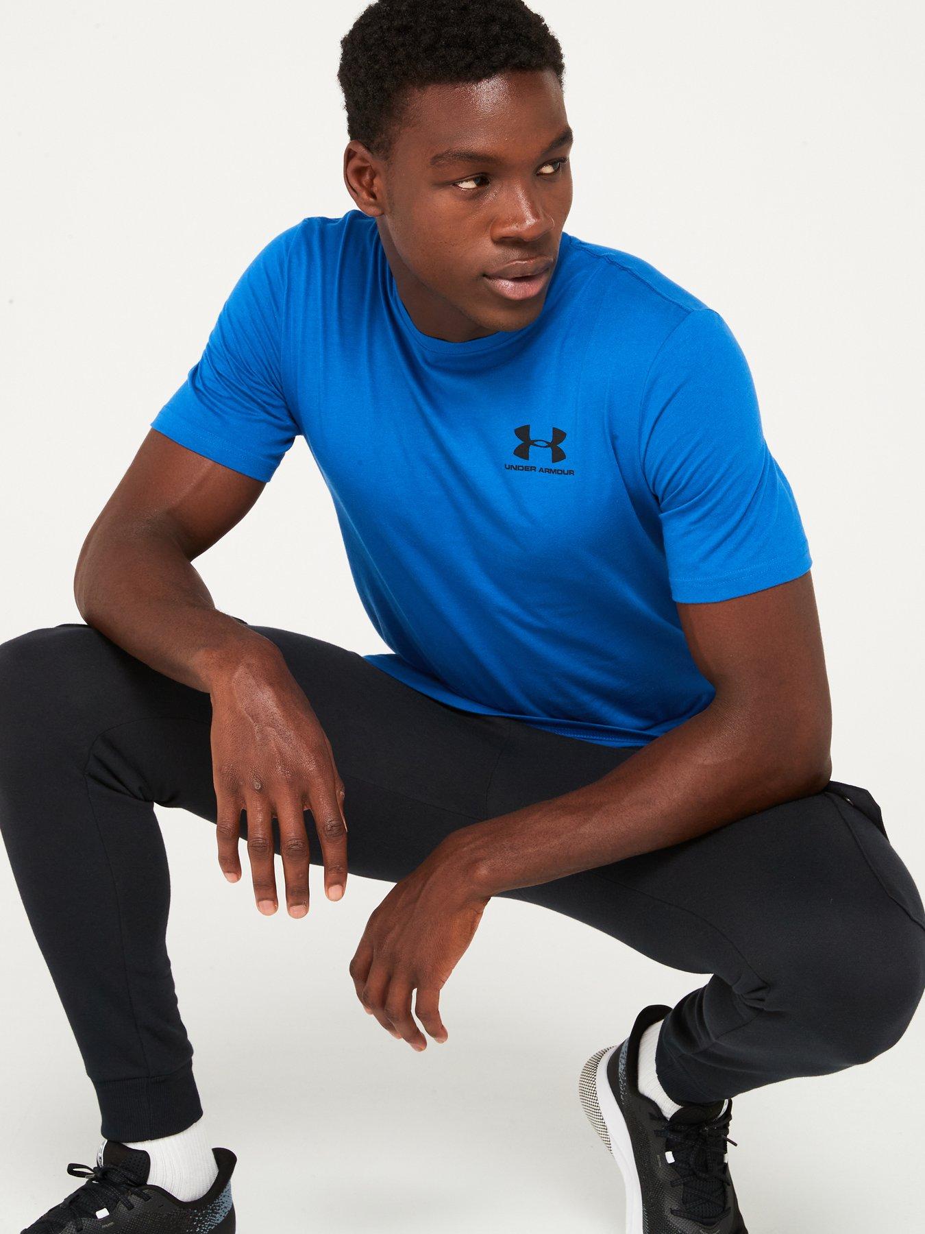 Image 4 of 5 of UNDER ARMOUR Men's Training Sportstyle Left Chest Logo T-Shirt - Blue