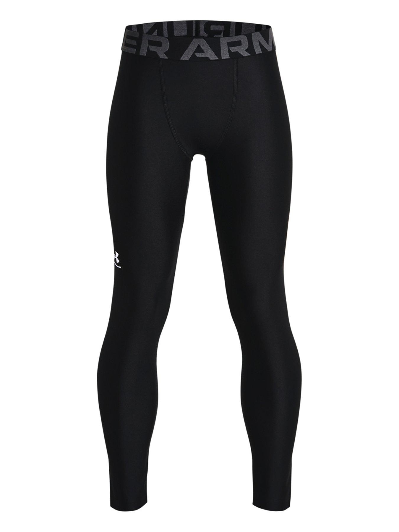undefined Boys Training Heat Gear Armour Leggings - Black