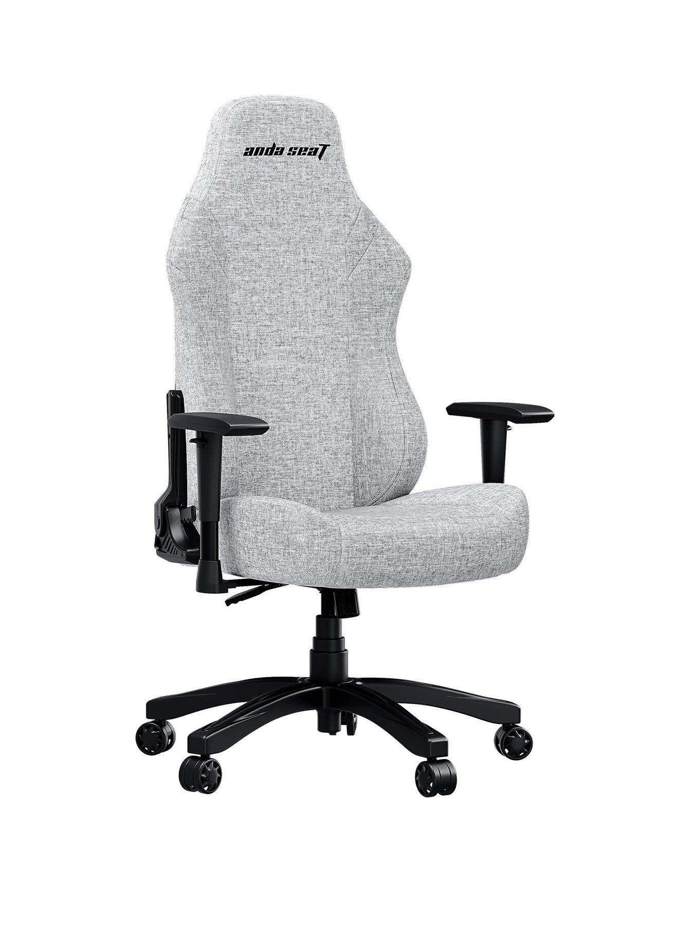 Zoomed In Image 2 of 7 of Andaseat Anda seaT Luna Premium Large Gaming Chair - Grey Fabric