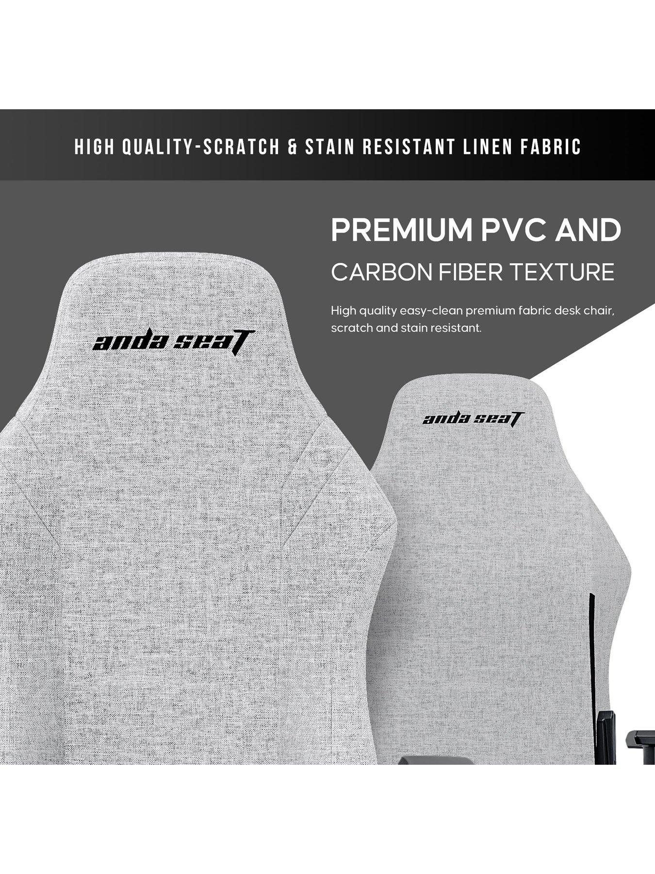 Image 6 of 7 of Andaseat Anda seaT Luna Premium Large Gaming Chair - Grey Fabric