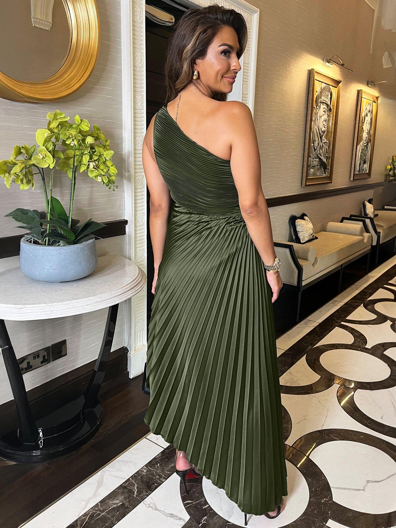 Olive green dress clearance