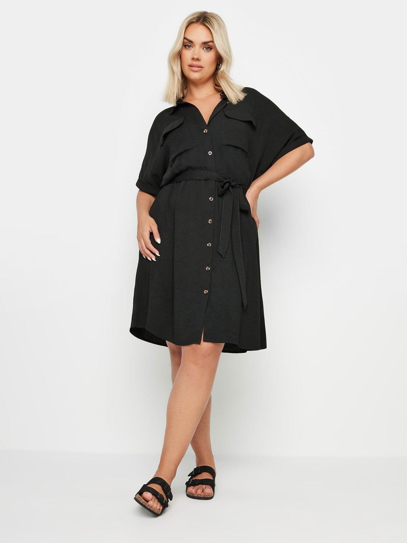 Yours Curve Utility Airflow Dress Black Very