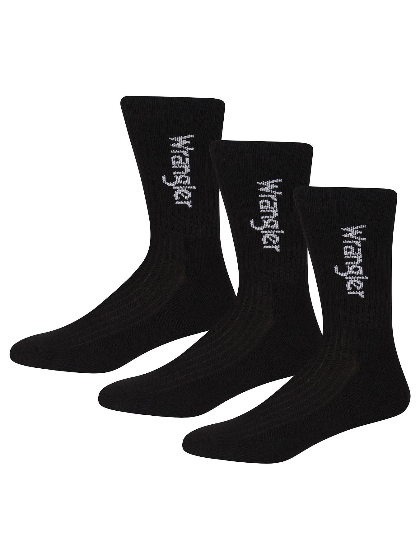 undefined 3-Pack Logo Sport Crew Socks - Black