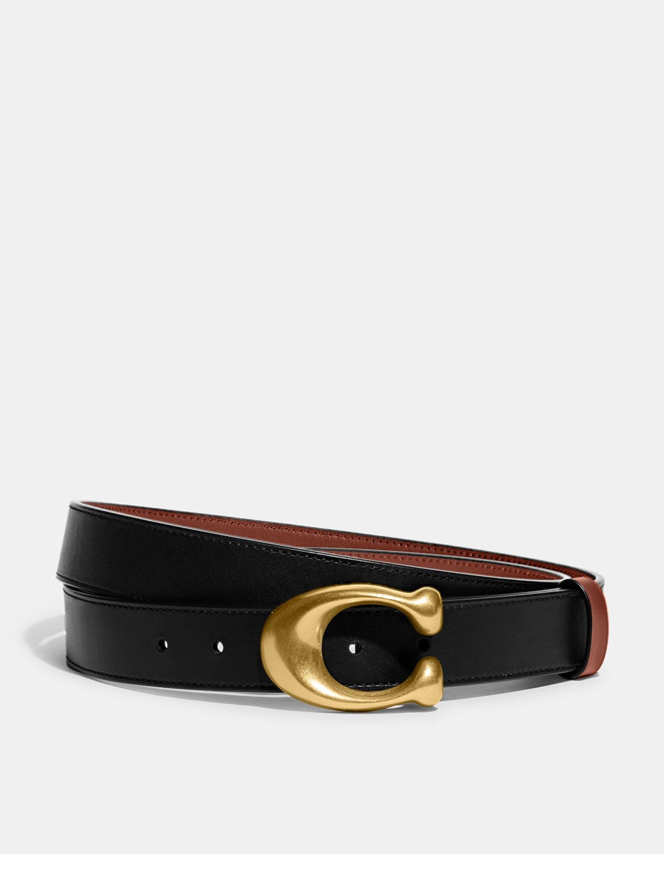 undefined Sculpted C Reversible Leather Belt 32mm - Black