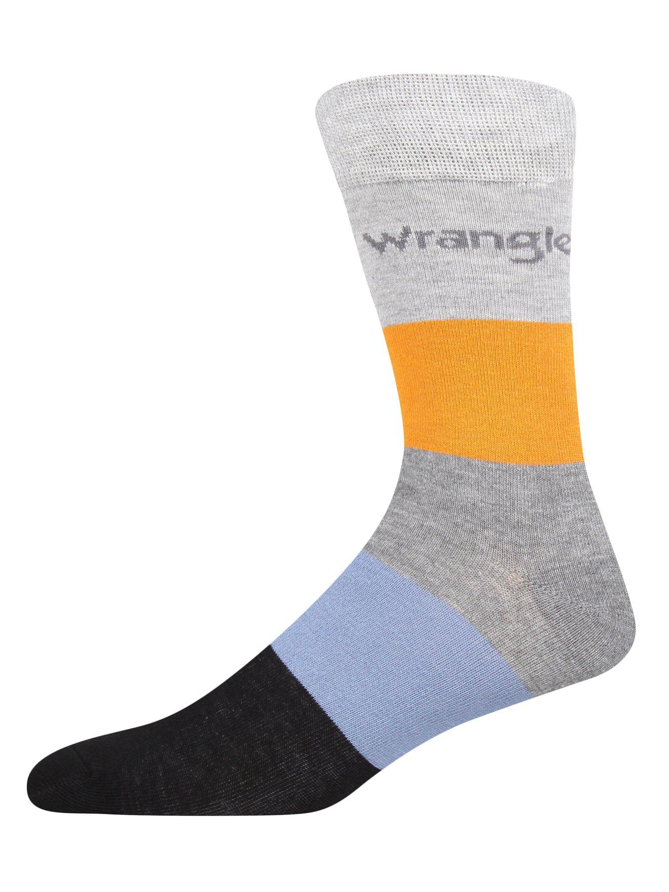 Image 3 of 3 of Wrangler 3-Pack Logo Stripe Crew Socks - Multi