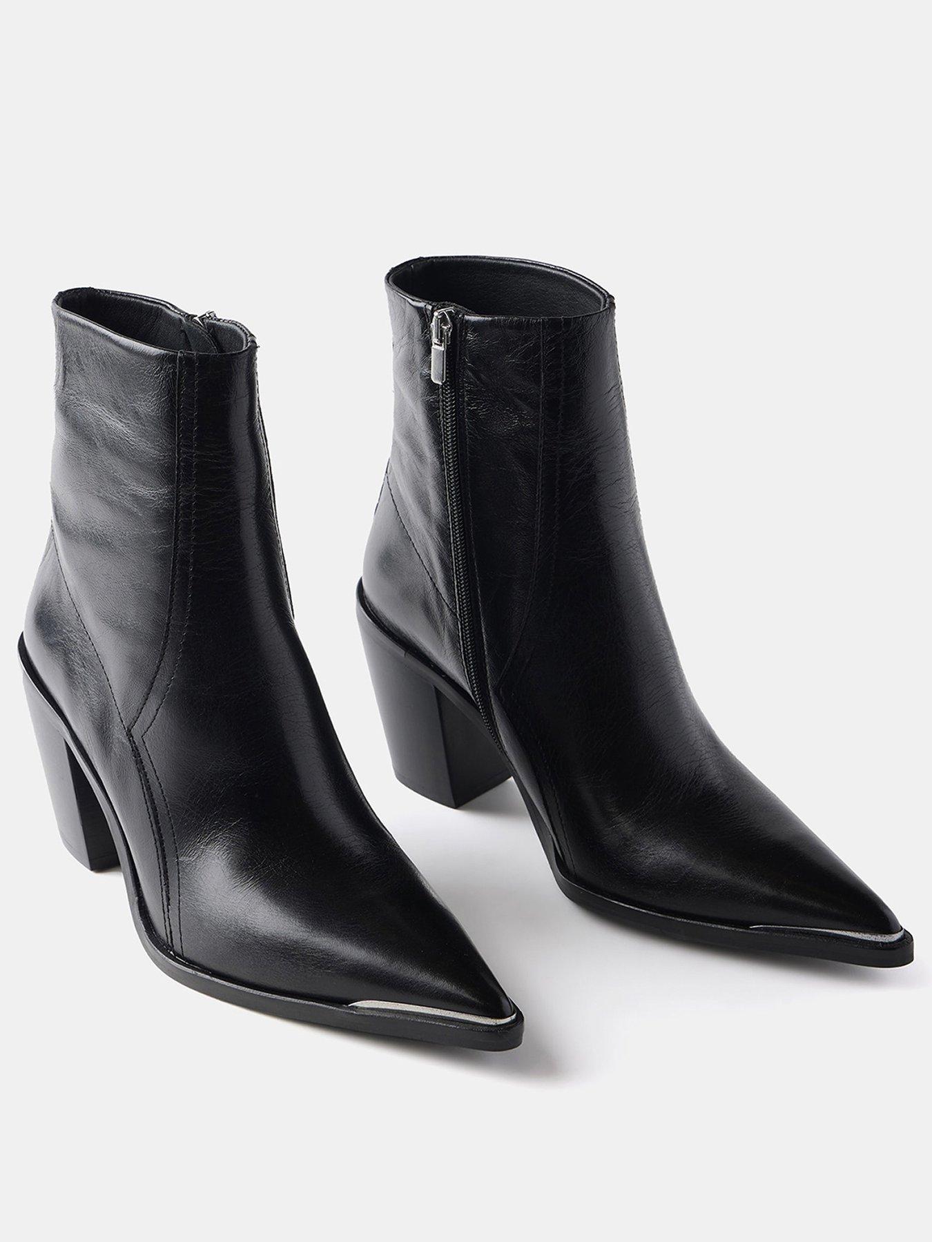 Mint Velvet Rue Leather Ankle Boot - Black | Very