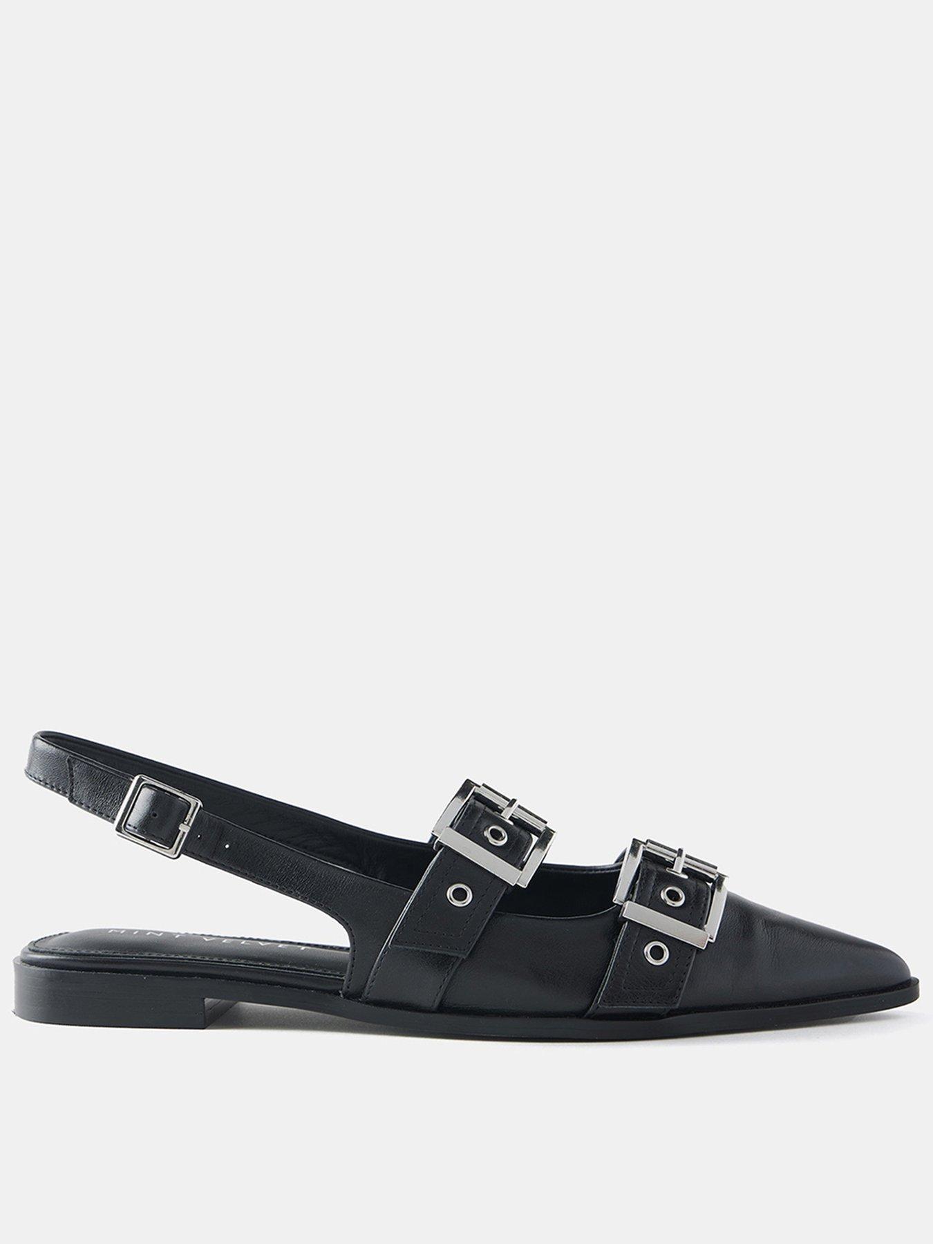 undefined Ella Chunky Flat Shoes - Black