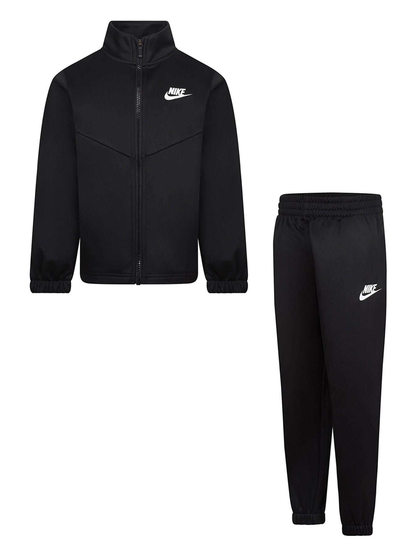 Nike Younger Unisex Sportswear Lifestyle Essnetials Tracksuit Black Very