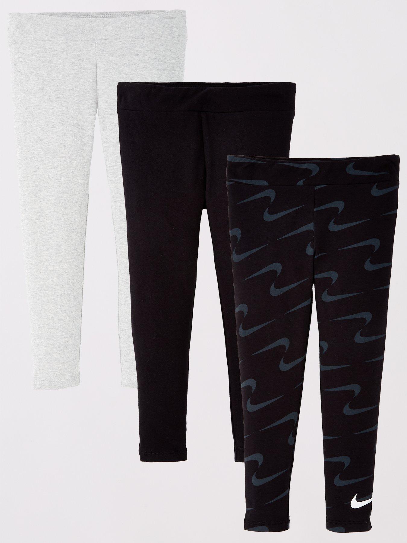Nike black oversized leopard swoosh leggings deals