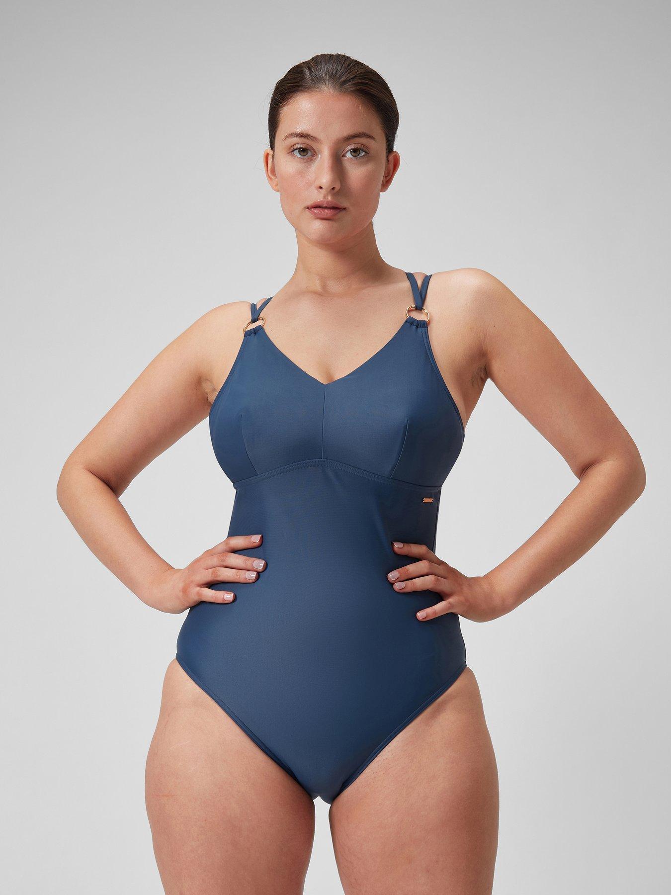 undefined Womens Shaping Strappy 1 Piece - Blue