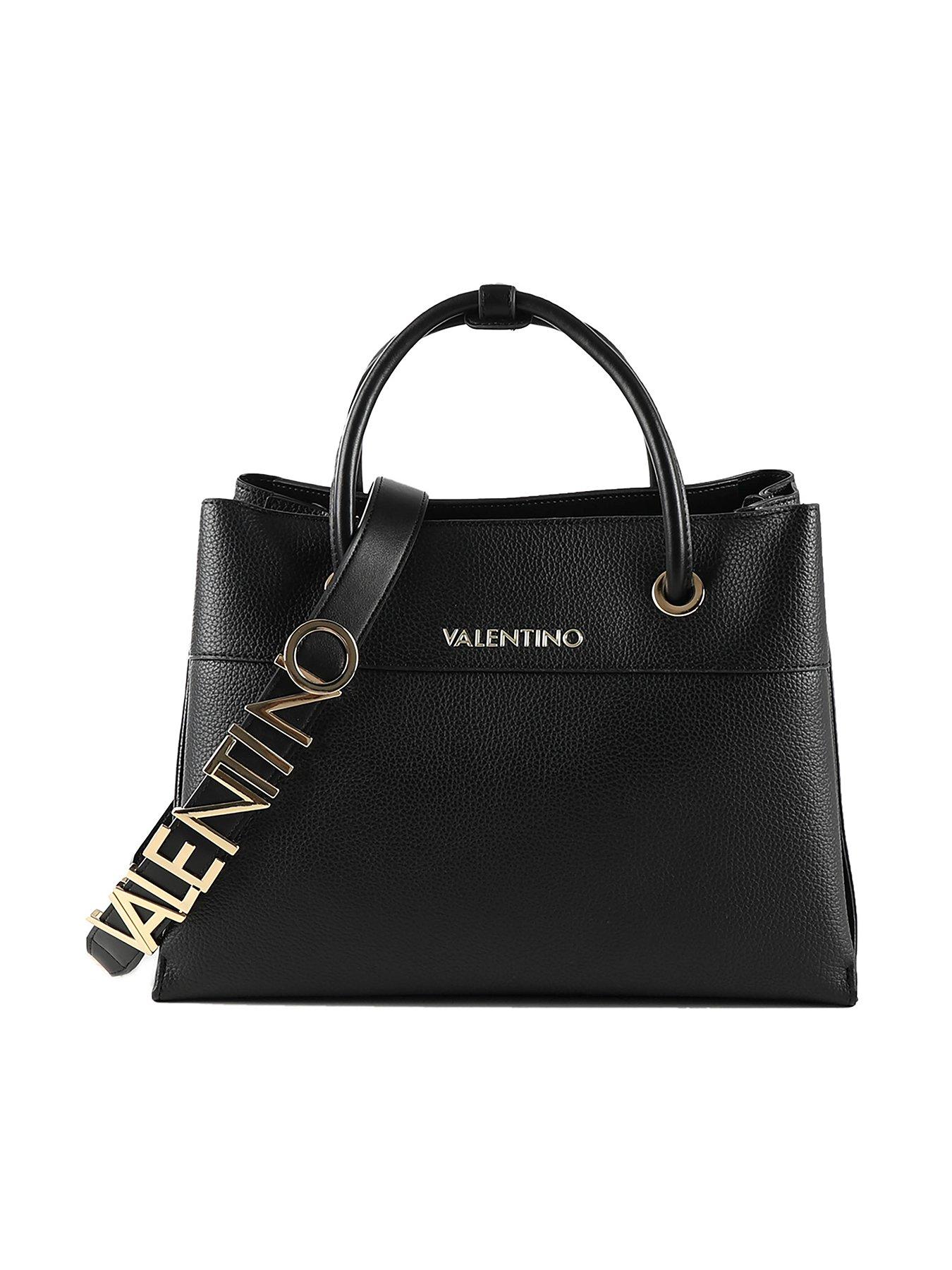 Image 1 of 2 of Valentino Alexia Logo Strap Tote Bag - Black