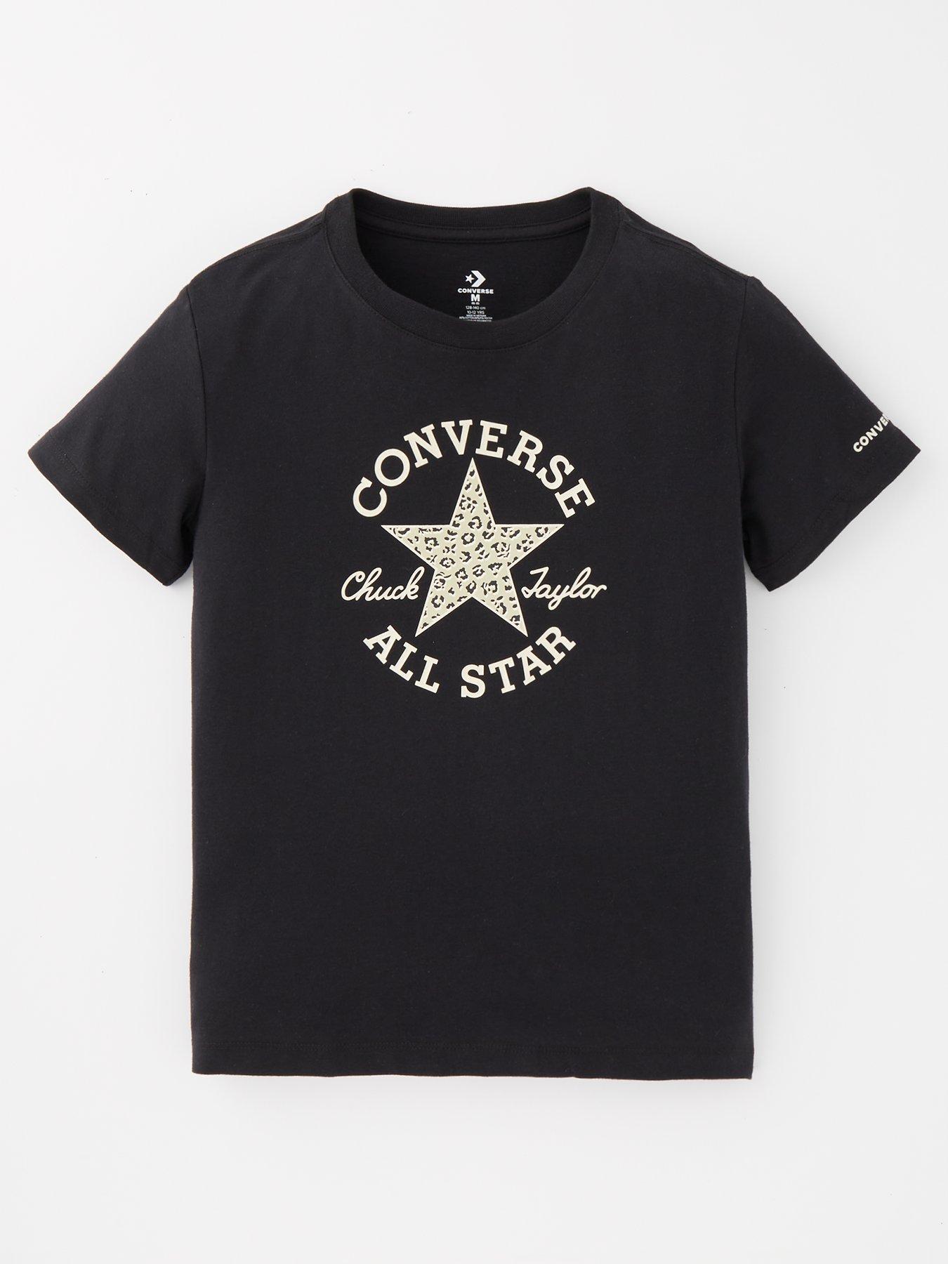 Older Girls Dissected Chuck Patch Graphic T shirt Black