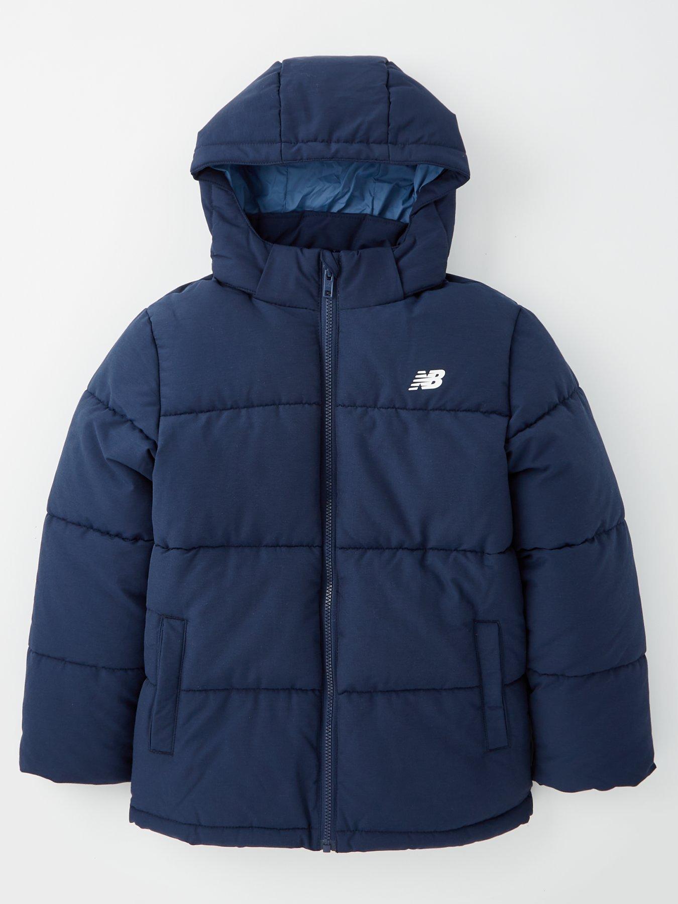 undefined Junior Boys Wide Baffle Padded Coat - Navy