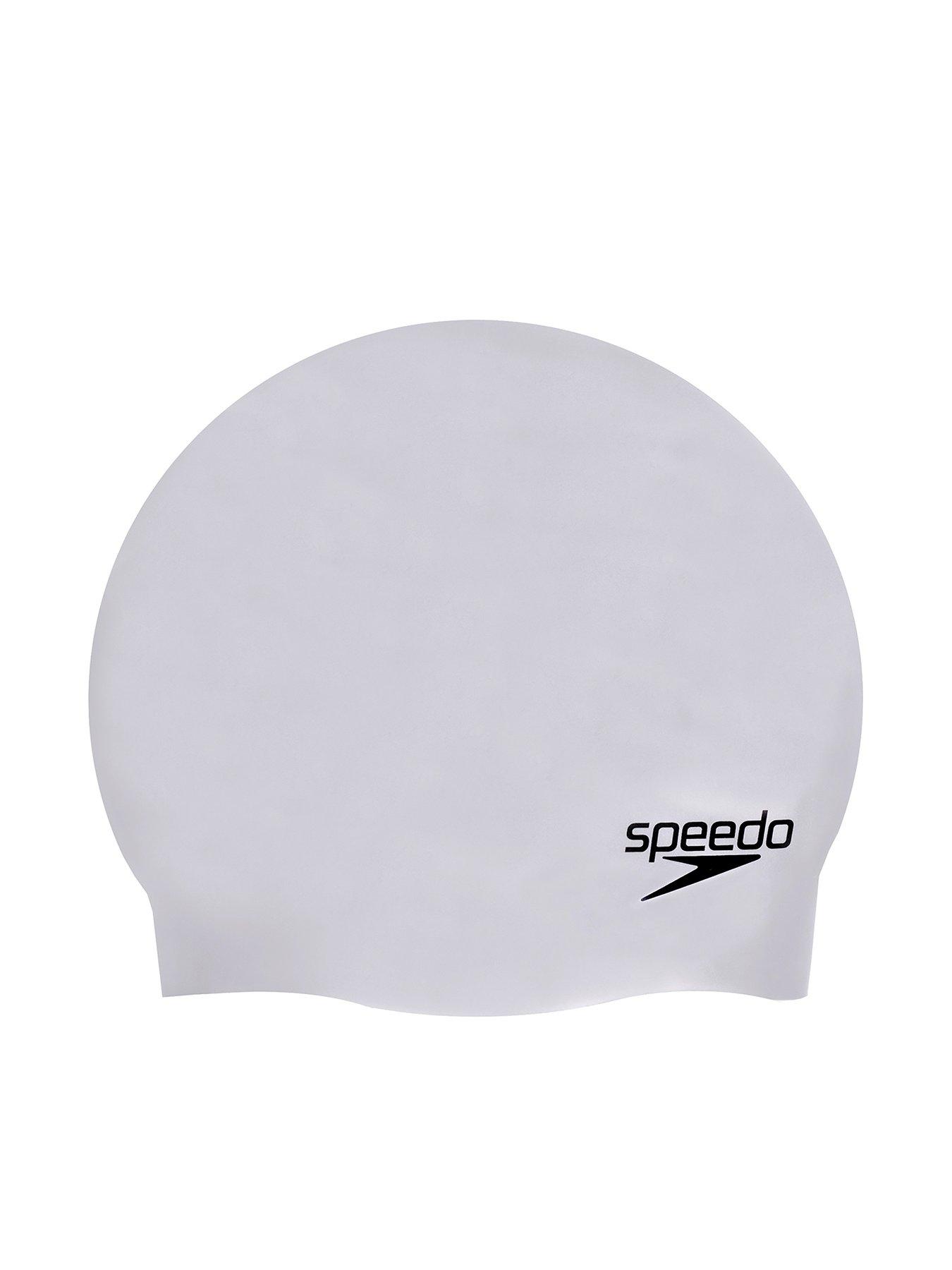 Speedo Plain Moulded Silicone Cap - Silver