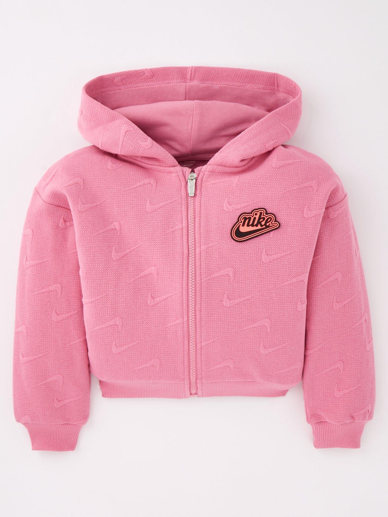 Younger Girls New Impressions Full Zip Hoodie Pink