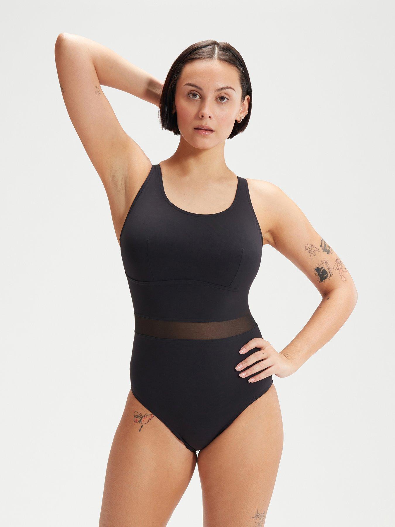 Speedo Womens Shaping Luniaglow 1 Piece - Black
