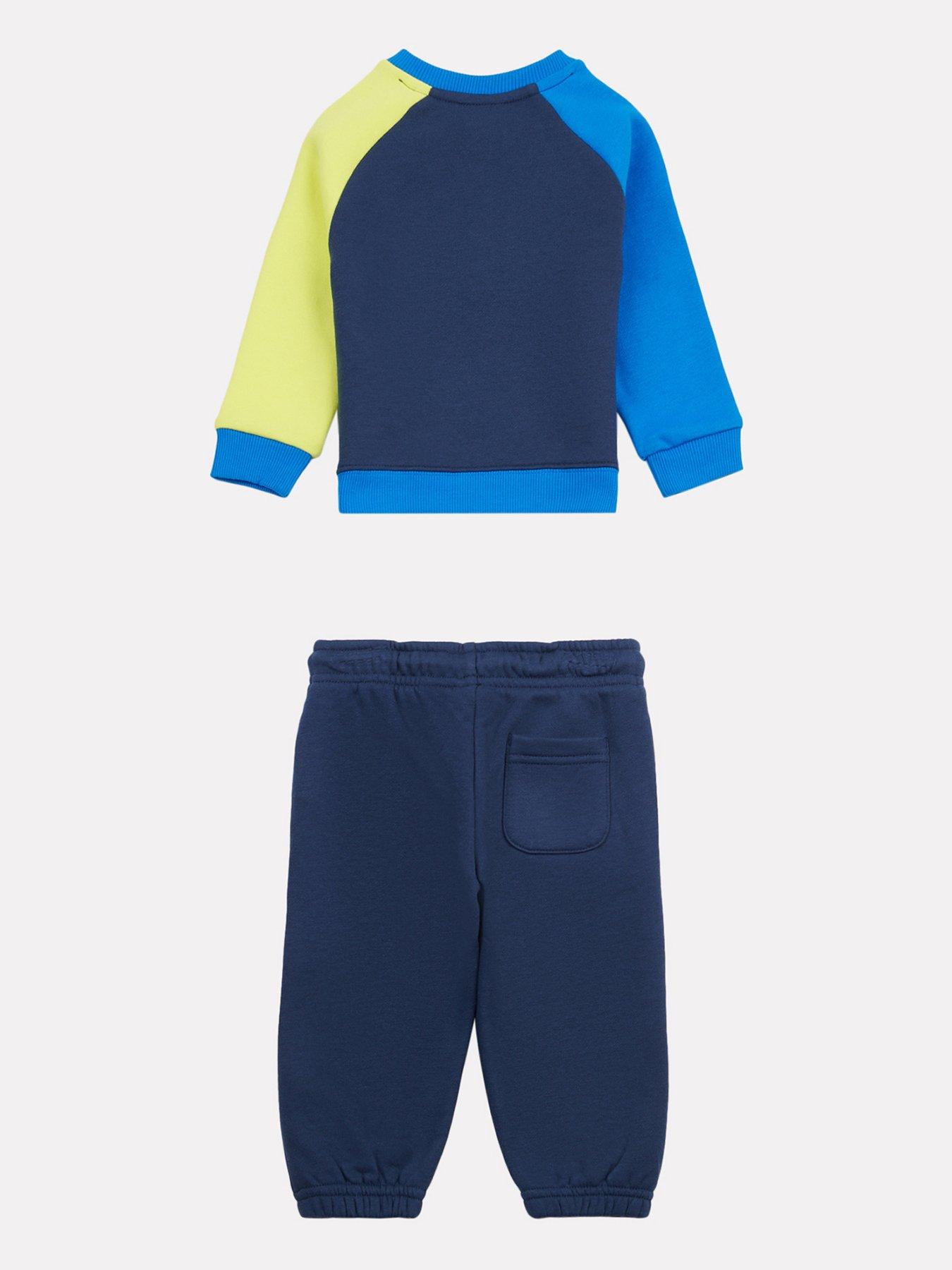 Image 2 of 4 of New Balance Infants Raglan Crew And Jog Set - Navy