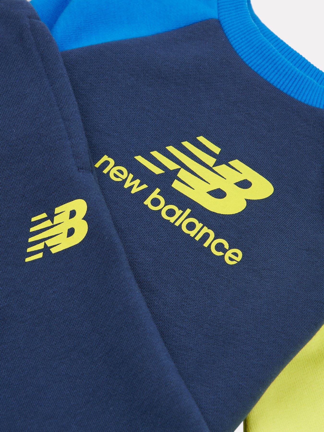 Image 3 of 4 of New Balance Infants Raglan Crew And Jog Set - Navy