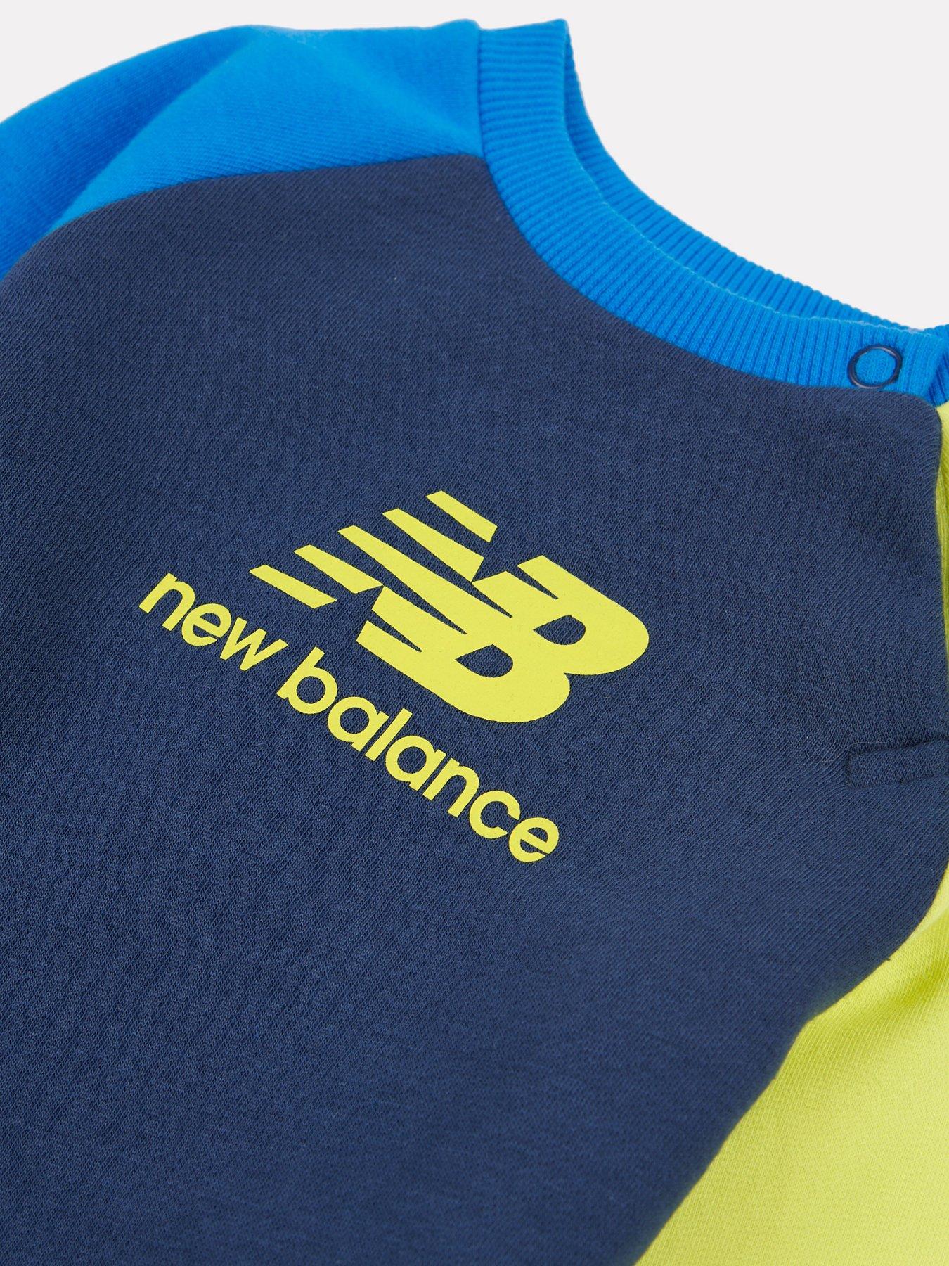 Image 4 of 4 of New Balance Infants Raglan Crew And Jog Set - Navy