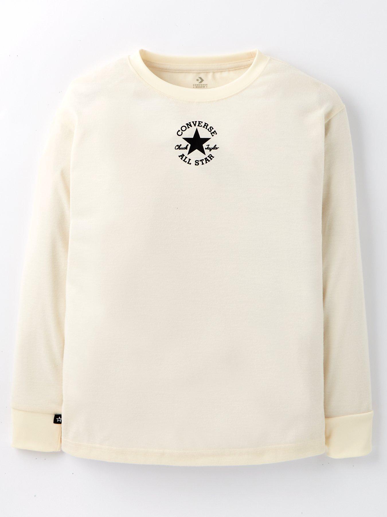 Older Boys Core Long Sleeve T Shirt Off White