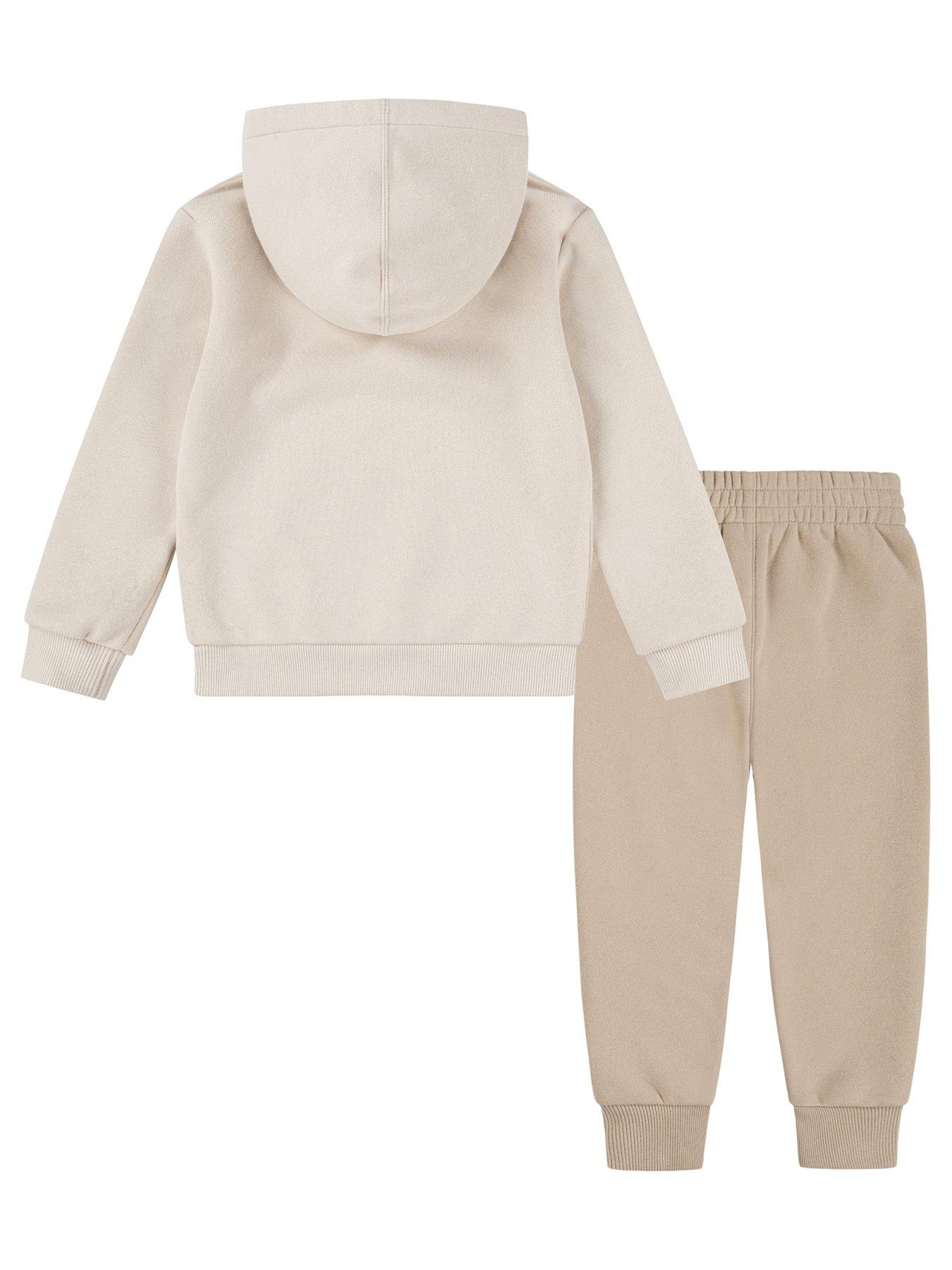 Converse Older Boys Dissected Chuck Patch Fleece Hoodie Jogger Set Light Brown Very