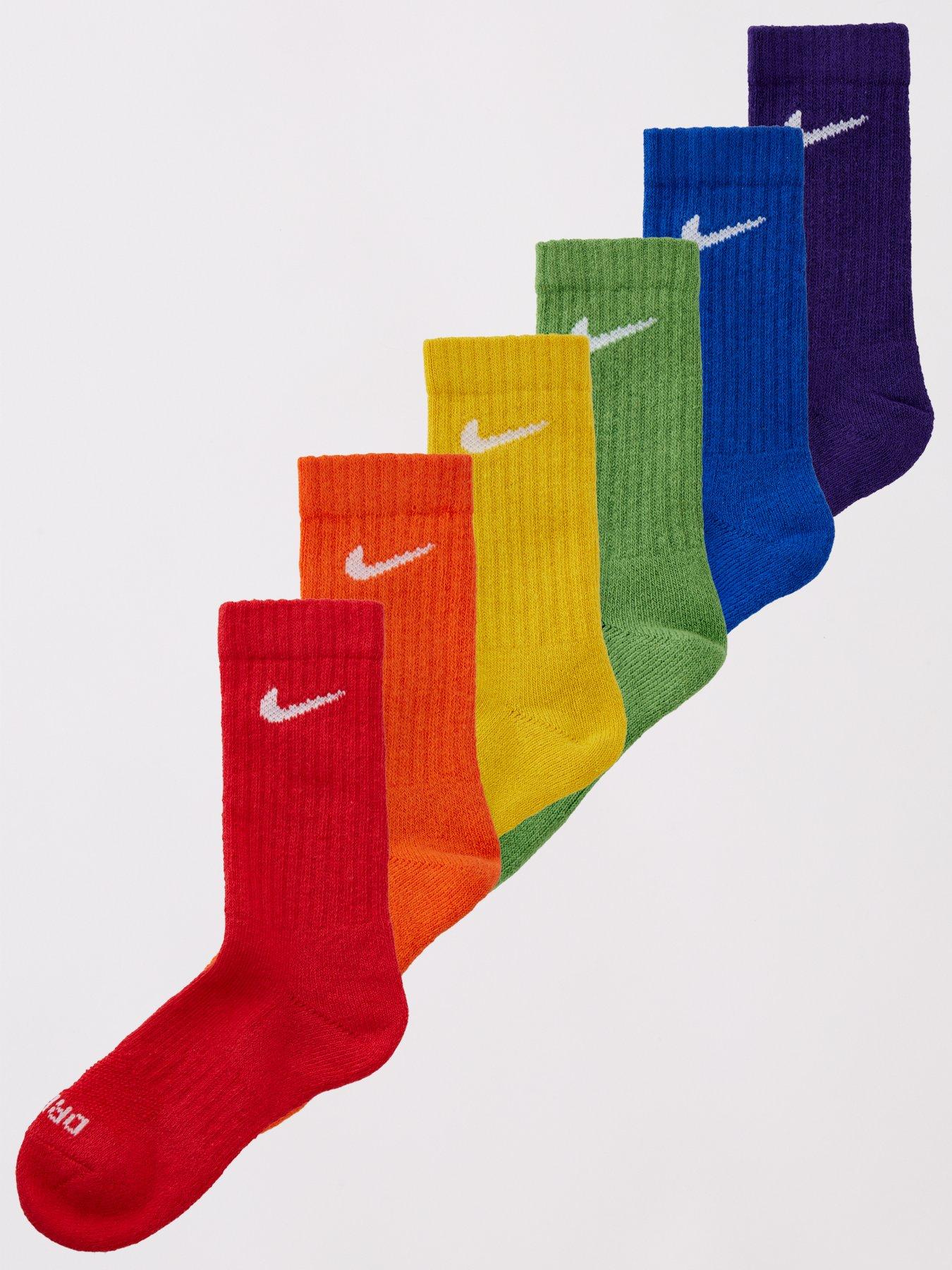 Younger Unisex Dri fit Performance Basic Crew Socks Multi