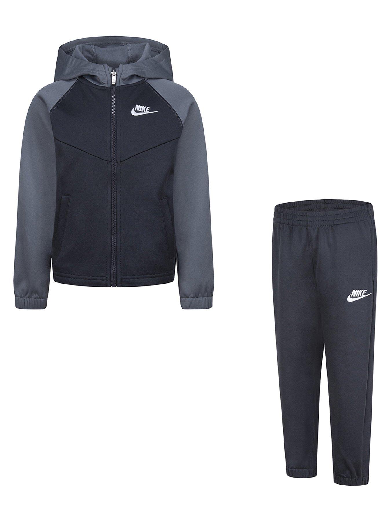 Nike Younger Unisex Lifestyle Essentials Full Zip Set Dark Grey Very