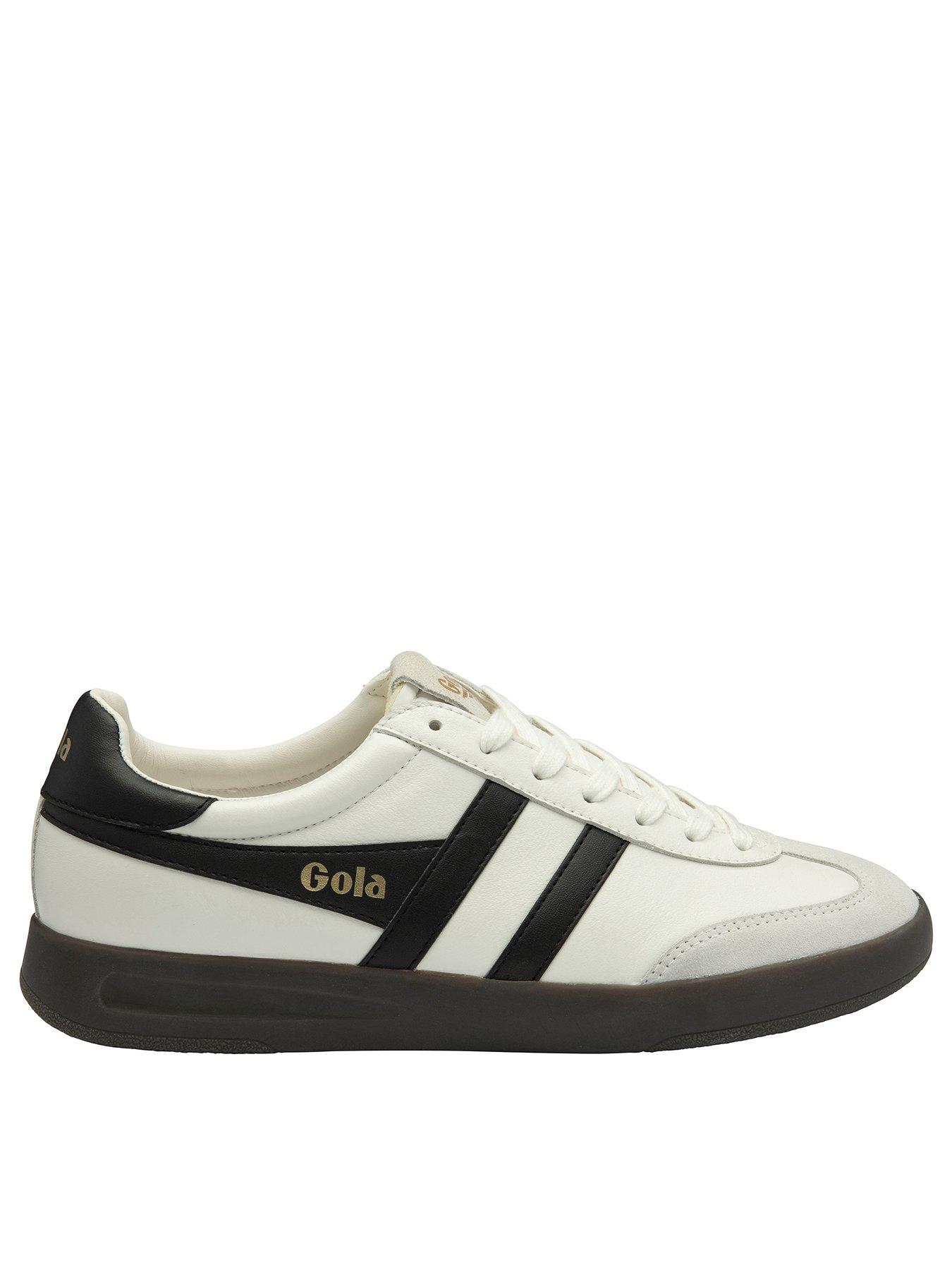 undefined Women's Cyclone Leather Trainers - White/Black