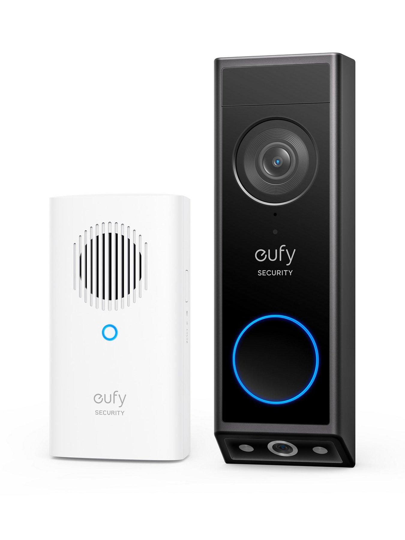 Eufy Video Doorbell E340 With Chime, 2K, Dual Lens, No Monthly Fee, Colour Night Vision, Two-Way Audio