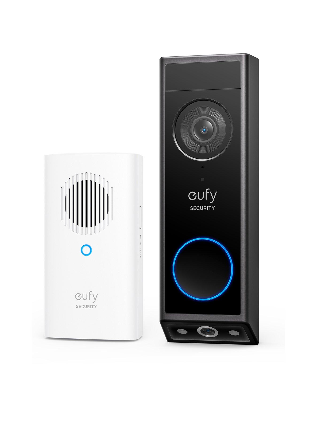 undefined Video Doorbell E340 With Chime, 2K, Dual Lens, No Monthly Fee, Colour Night Vision, Two-Way Audio