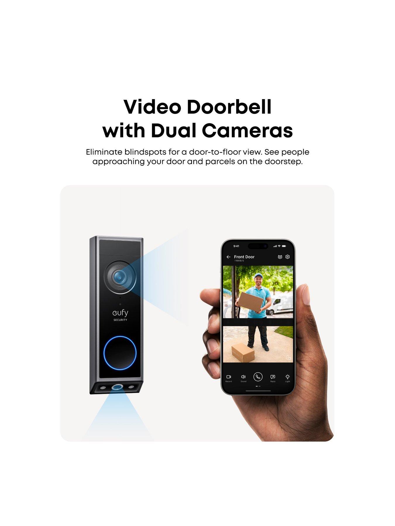 Eufy E340 Dual Lens Video Doorbell 2K With Chime Very.co.uk