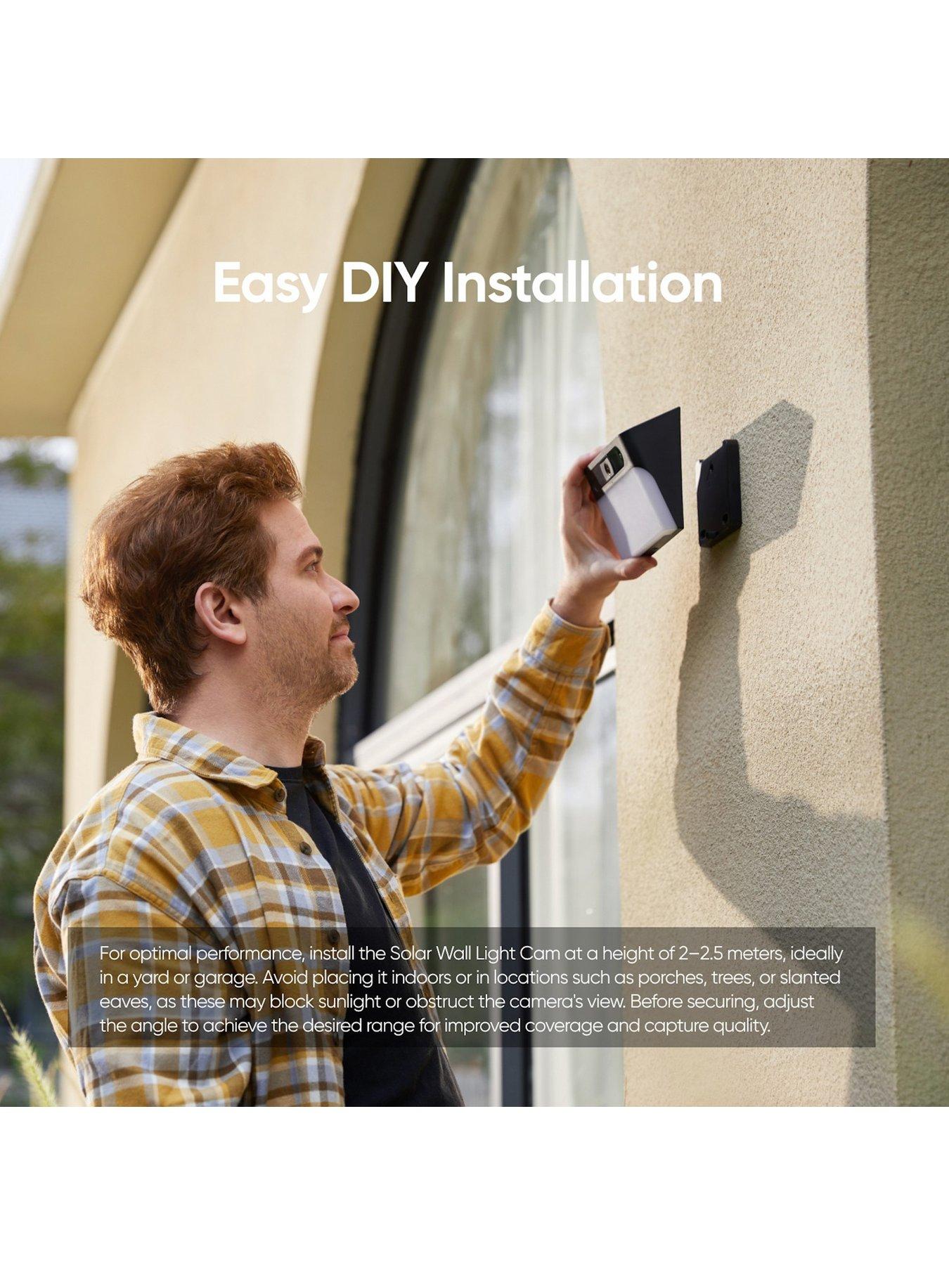 Eufy Solar Wall Light Cam 2K with No Monthly Fee, Solar Panel